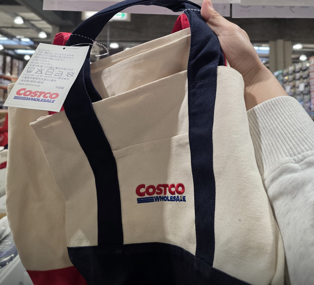 日本Costco直送  Costco 棉質購物袋 大袋+小袋/組 keepcool logo canvas tote bag
