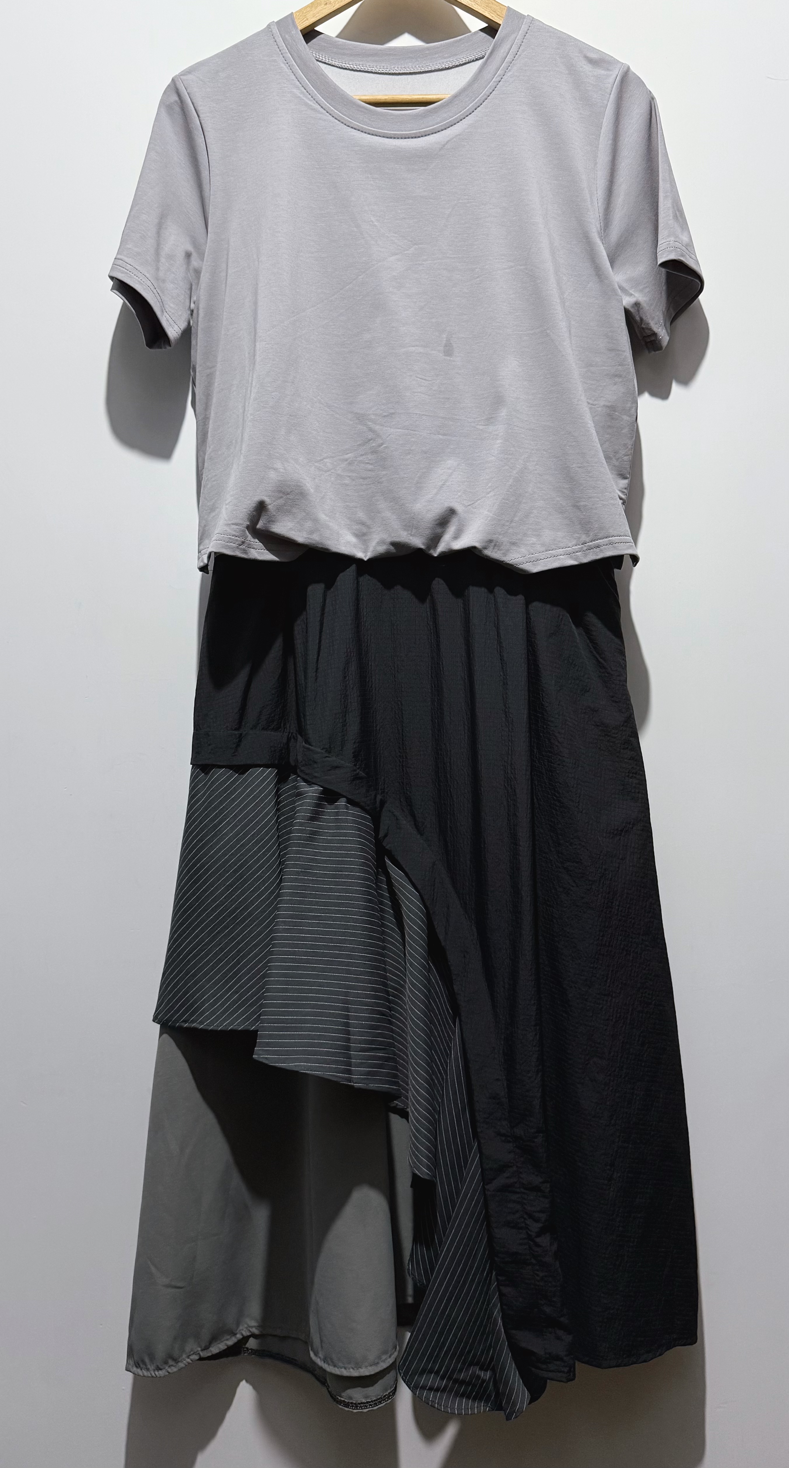 S00358 假兩件棉拼梳織Op❣️