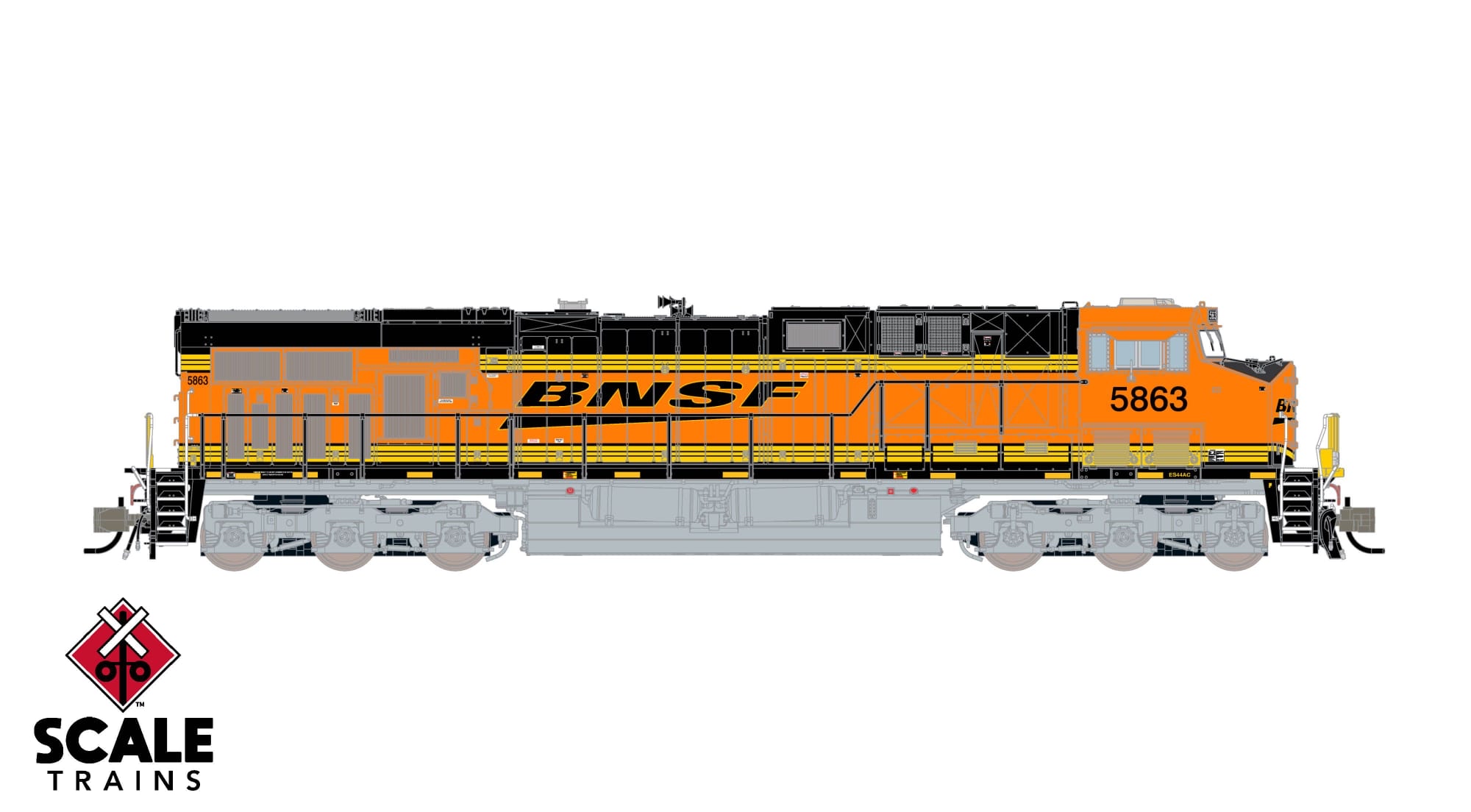 預定新品 N scale Scale Train訂金Rivet Counter N Scale GE ES44AC, BNSF/Heritage III/PTC