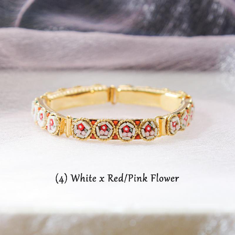 Vintage New Old Stock Mosaic Link Bracelet -Trio Pastel Zone (FA219~FA223)
