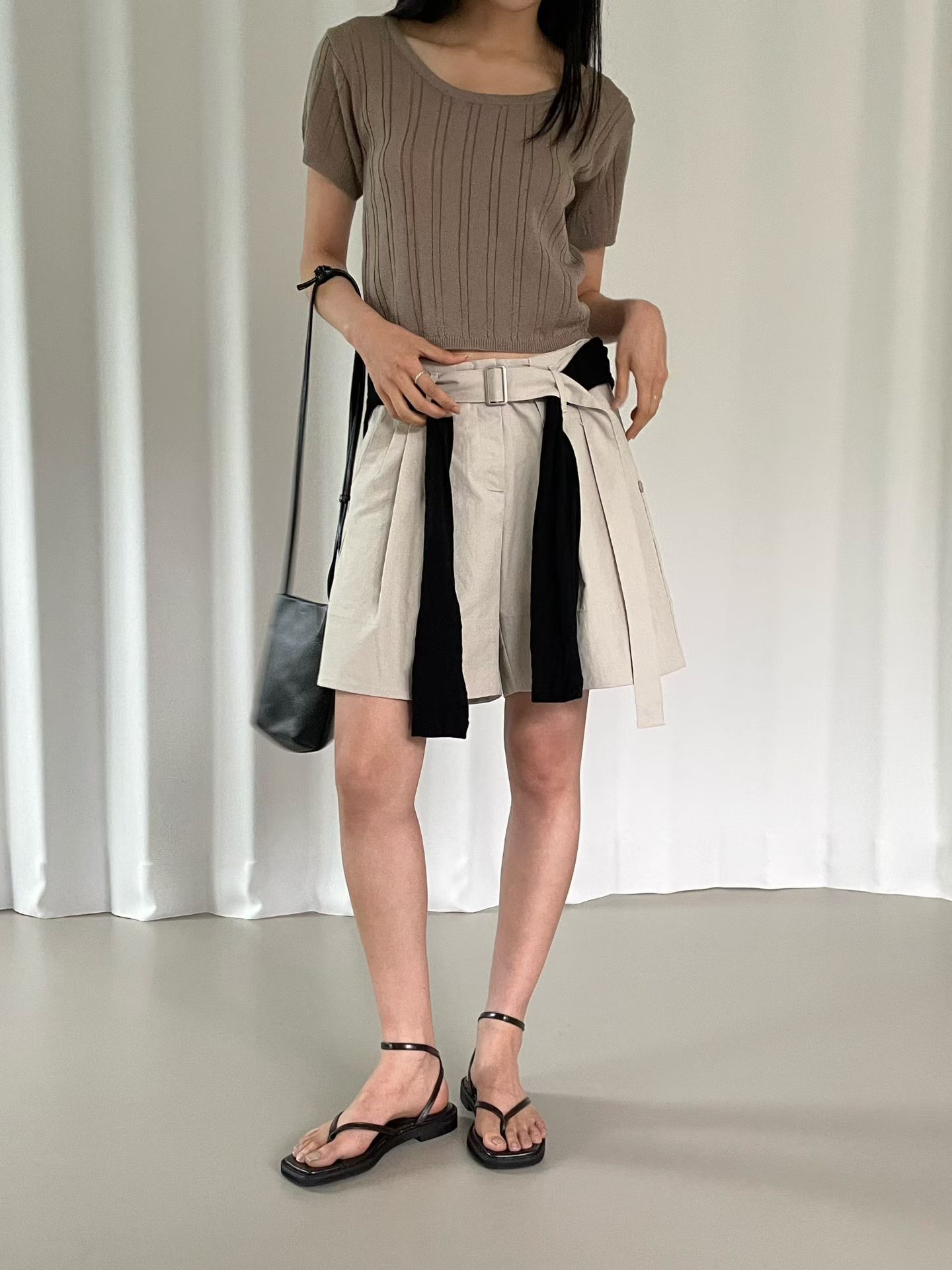 東大門女裝Find | ribbon knit top(可前後著)