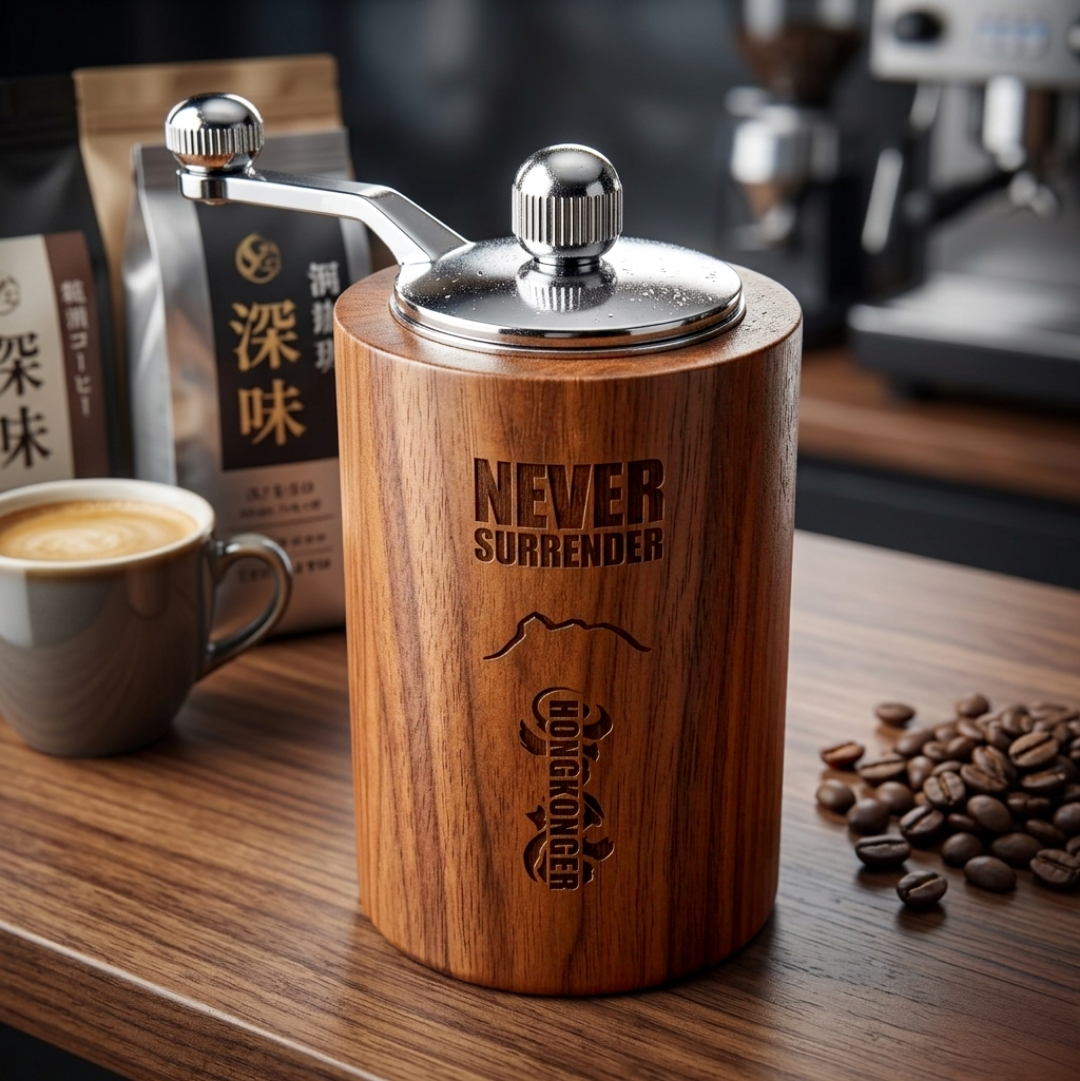 ​【HONGKONGER】Never Surrender 木製手搖研磨器