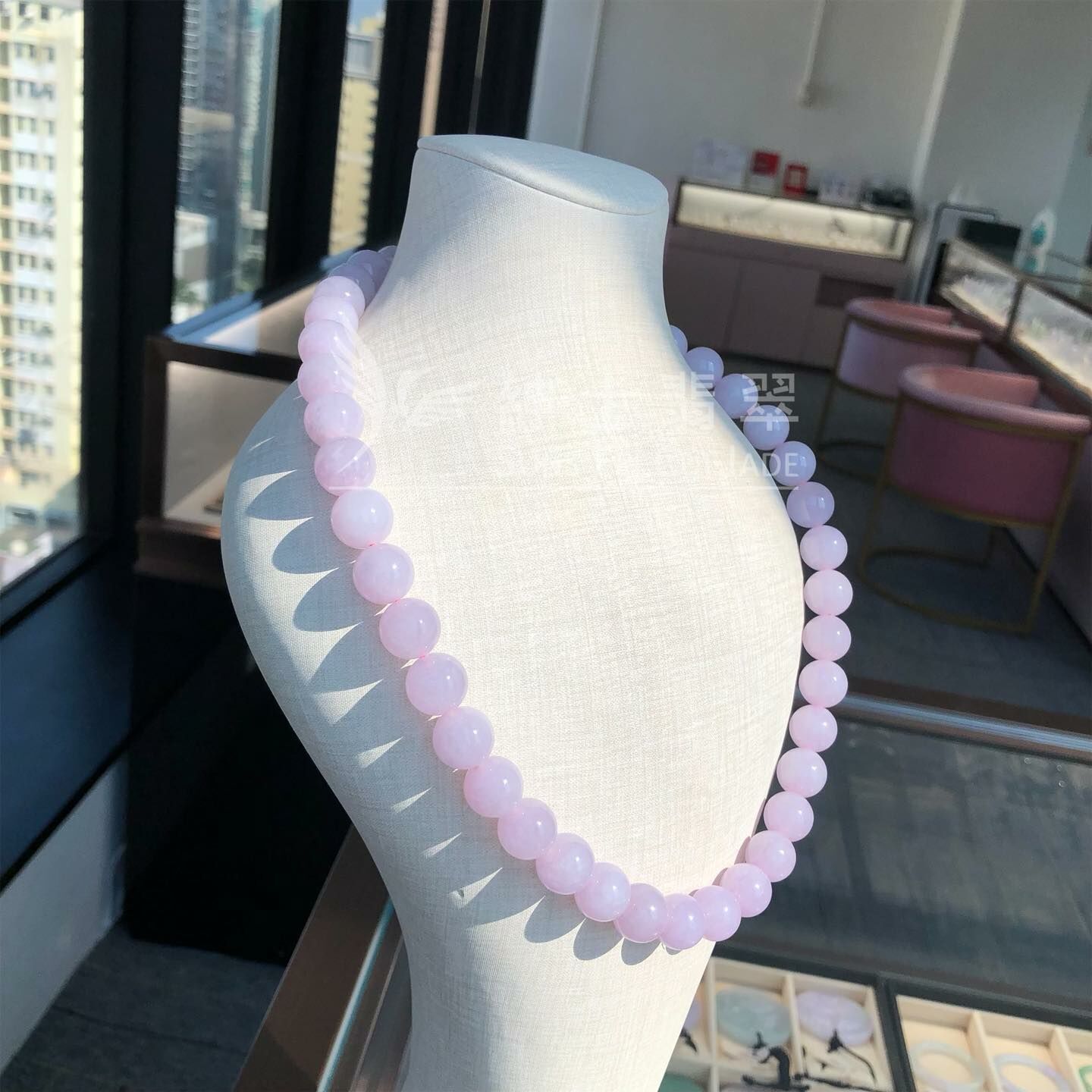 木那姐堆正紫圓珠頸串13mm