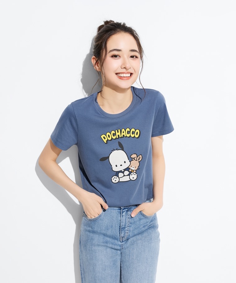 💚預訂 台灣直送💚PC狗印花成人女裝親子款純棉短袖T恤