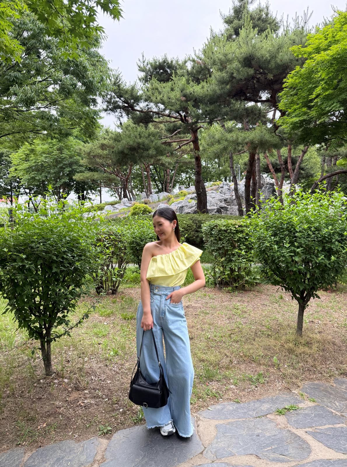 M03 恤衫拼棉兩著ruffle Top
