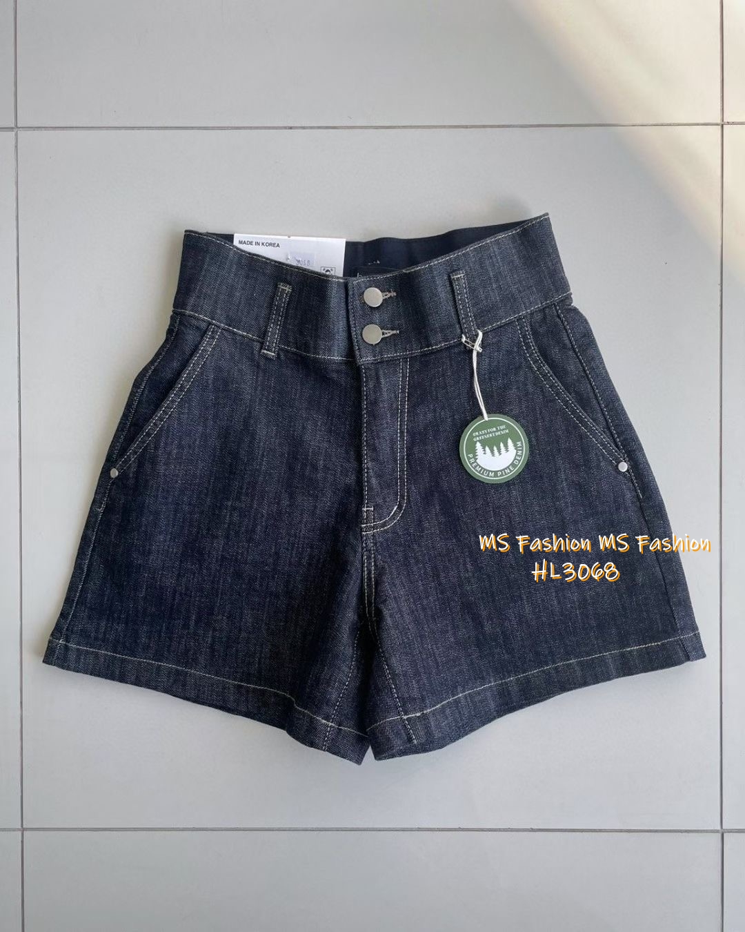 HL3068 韓國🌼Howluk高腰雙鈕短牛