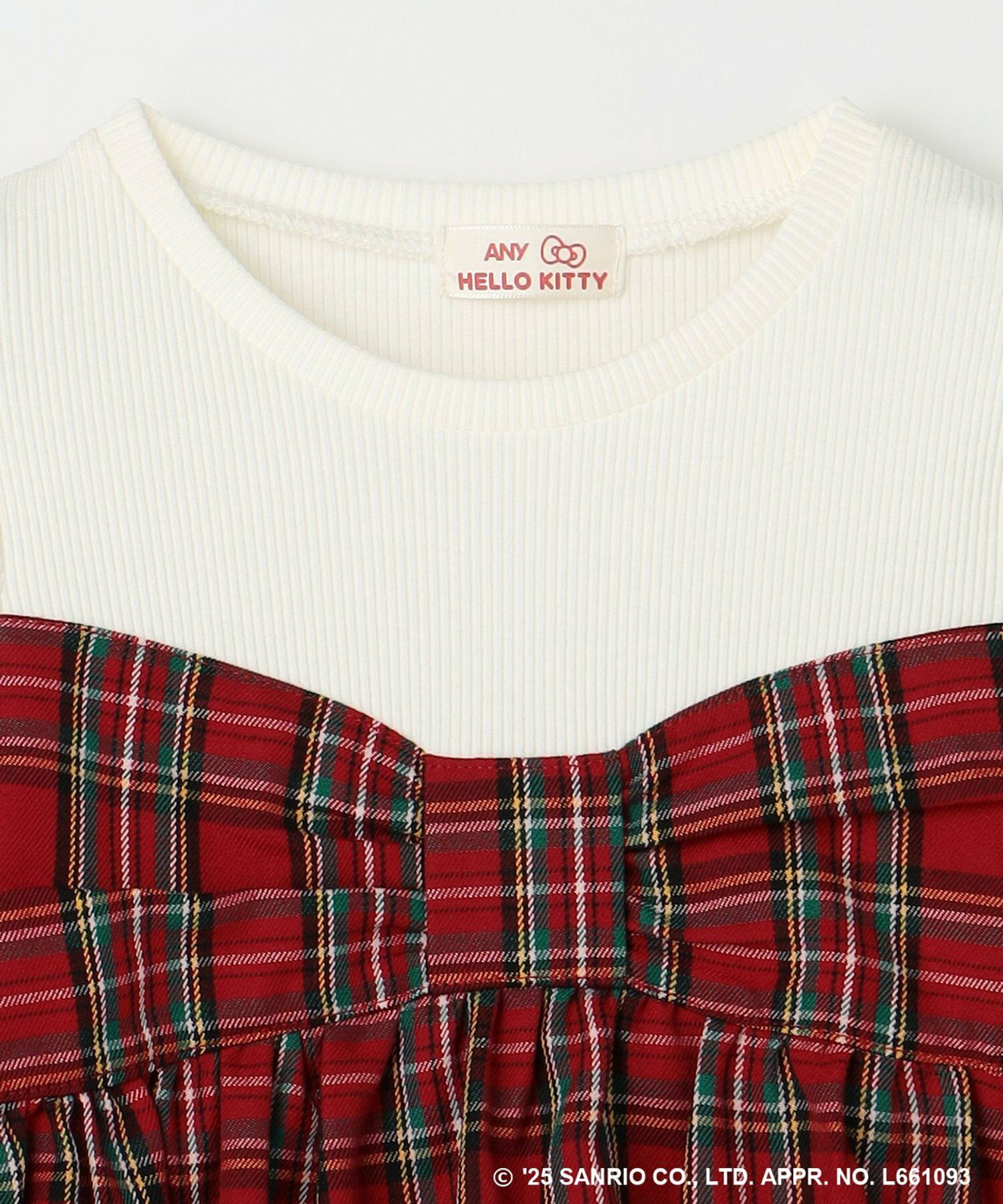 🆕【⭐訂購⭐】🇵日本直送 🌀 #Kitty 經典格紋 抹胸蝴蝶結 上衣🌀 [ELBA-0091][260220]