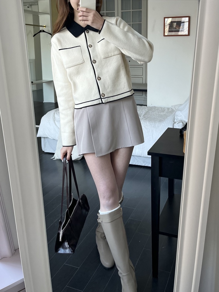 Front-Overlap Skorts (Mocha Beige)