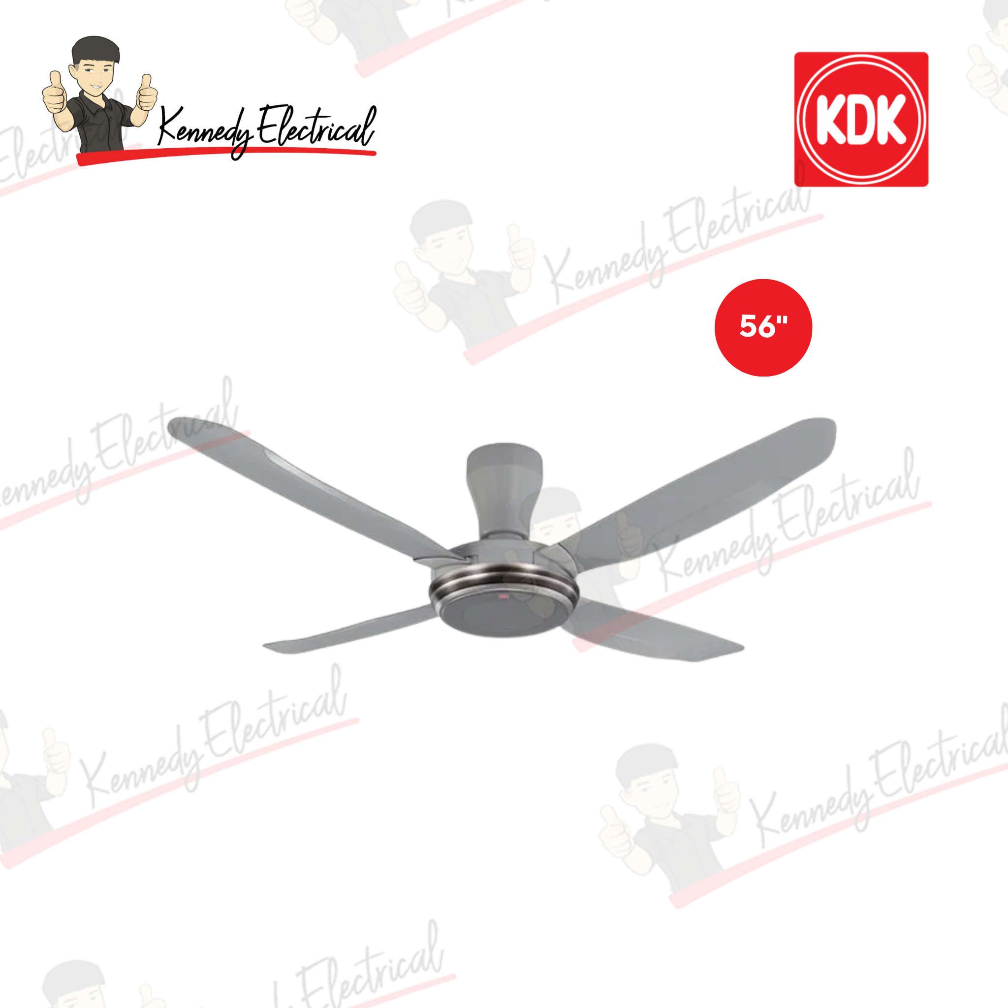 KDK 56" 4-Blade V-Touch Junior Remote Ceiling Fan K14Y2