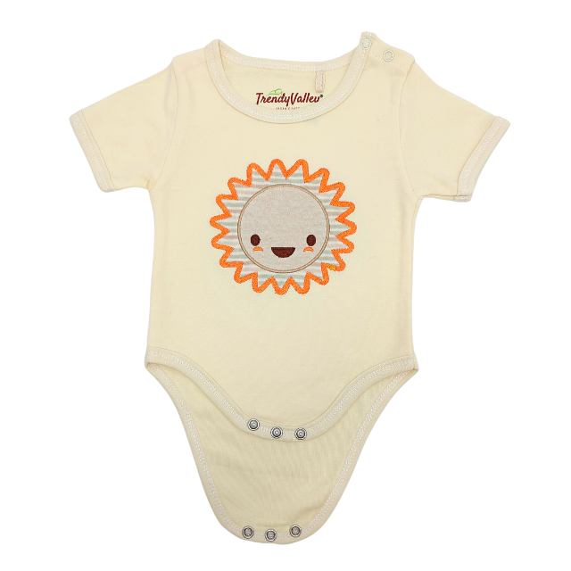 Trendyvalley Organic Cotton Short Sleeve Romper (SUN)