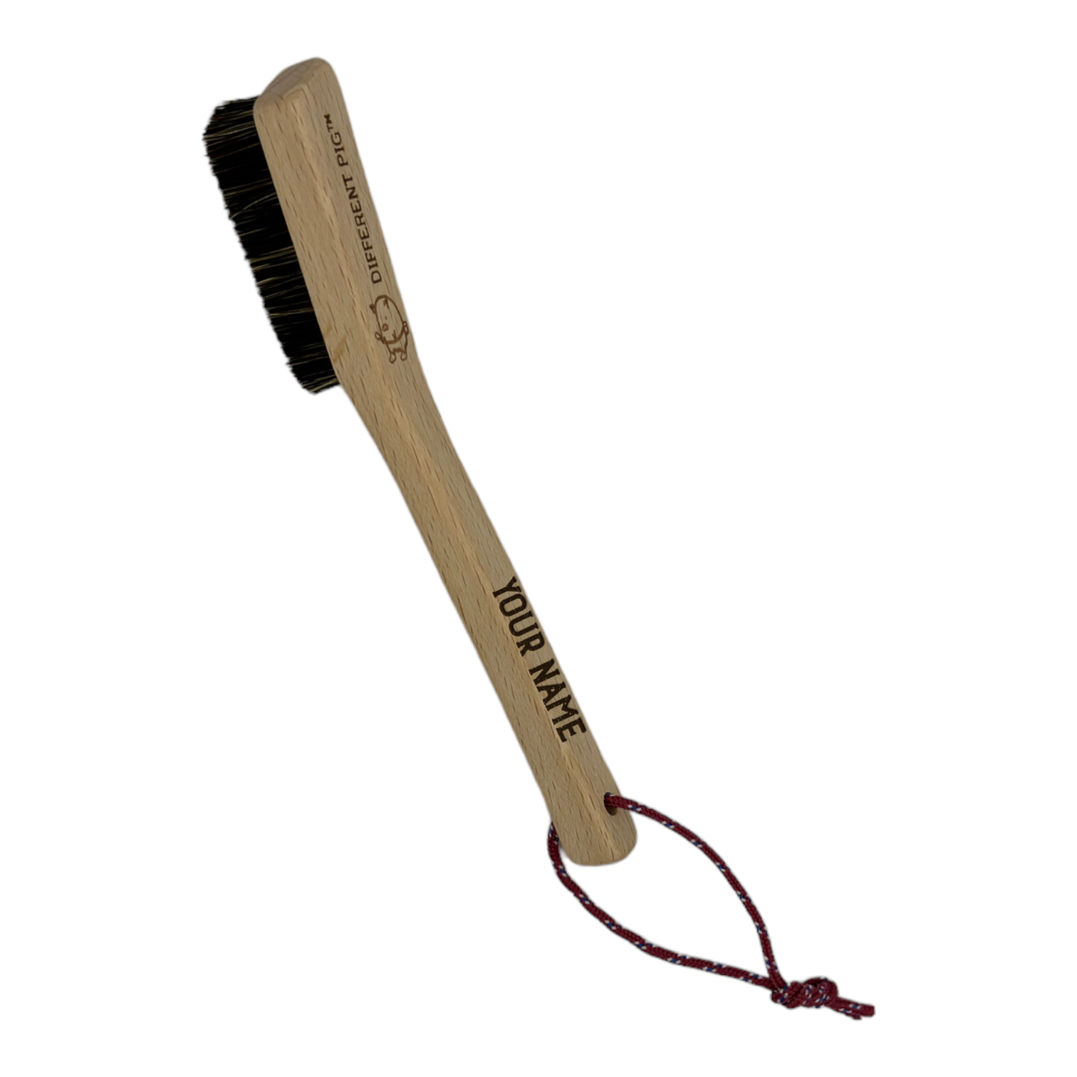 【來字刻名】𝗗𝗜𝗙𝗙𝗘𝗥𝗘𝗡𝗧 𝗣𝗜𝗚™ Piglet brush with name carving 刻名小豬掃連掛繩