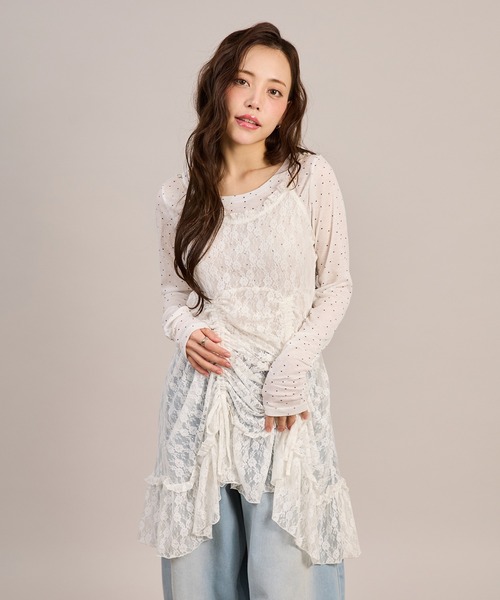 Lace抽繩吊帶外搭【JOT003】