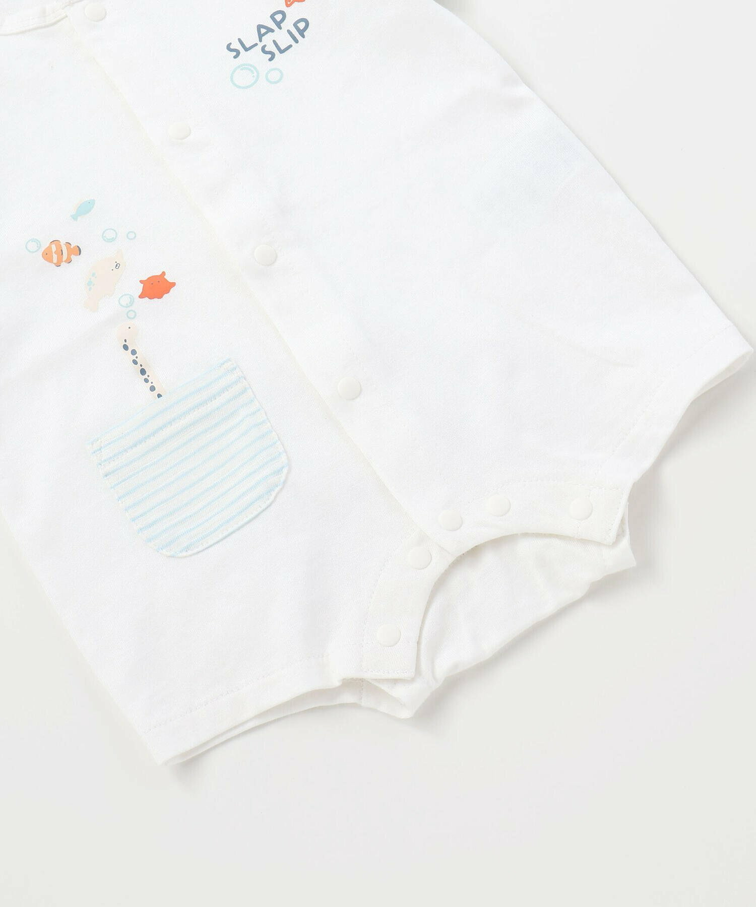 🇯🇵預訂 日本直送🇯🇵Slap Slip Baby兩色章魚海豹造型短袖包屁衣帽子套裝