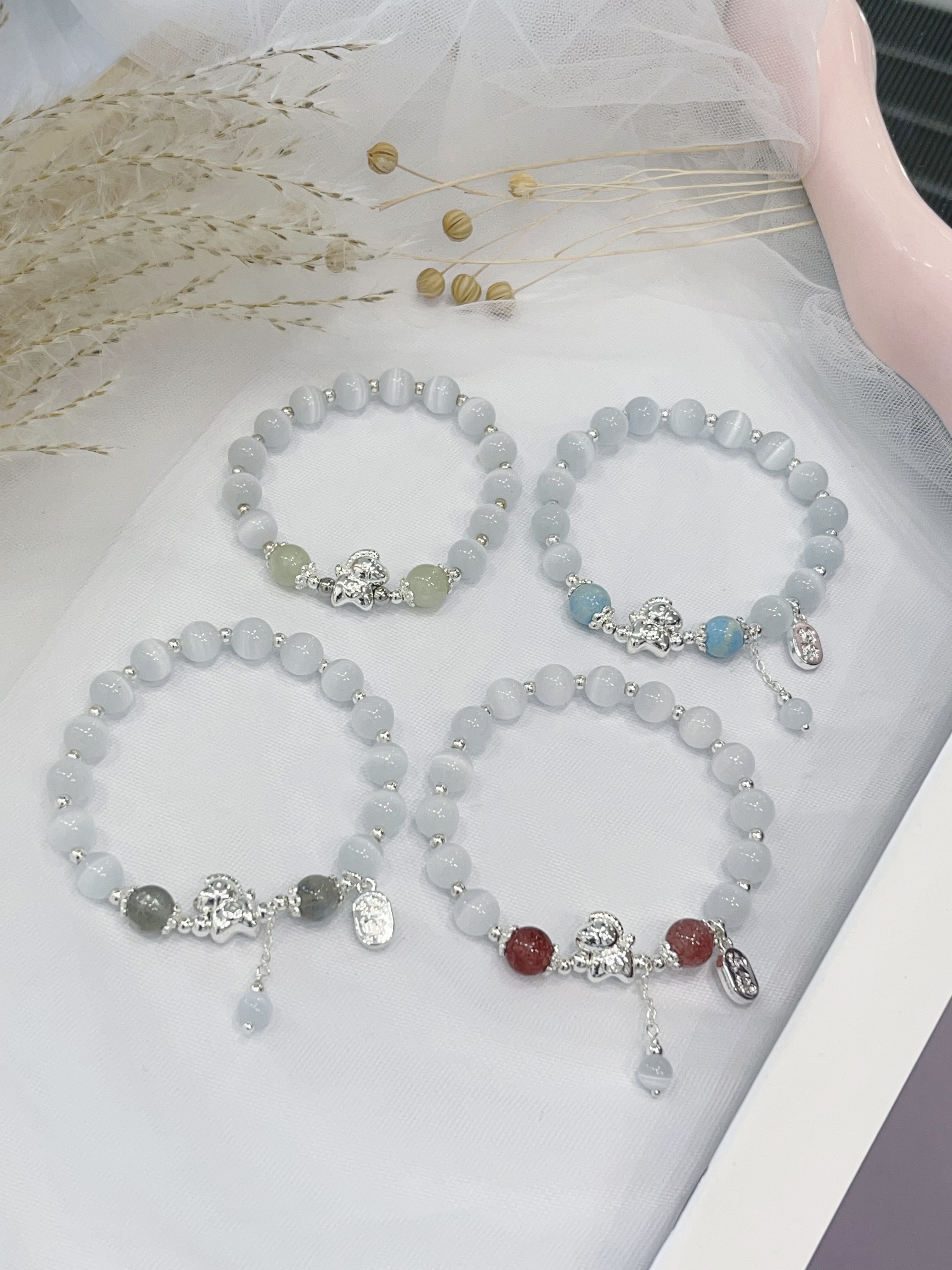 🐴 猫眼石能量手串 Cat’s Eye Series｜守护小马设计款 8mm