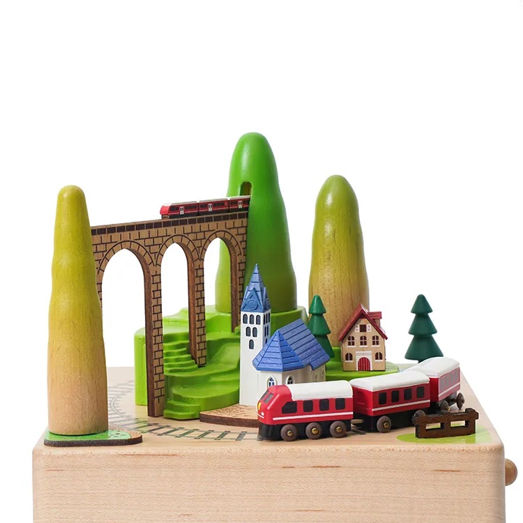 📦訂購 台灣代購 Wooderful life【高架火車】木製城市音樂盒