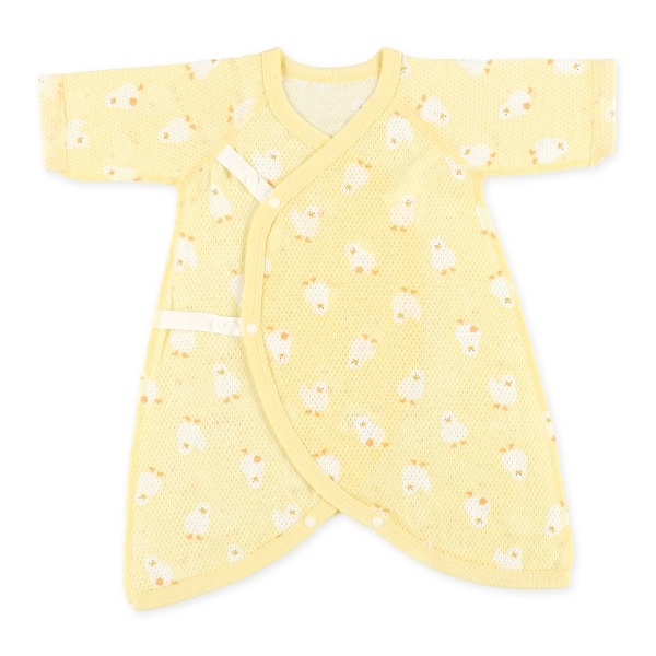 🇯🇵預訂 日本直送🇯🇵清爽系列新生兒小鴨滿印純棉網眼蝴蝶衣打底兩件套