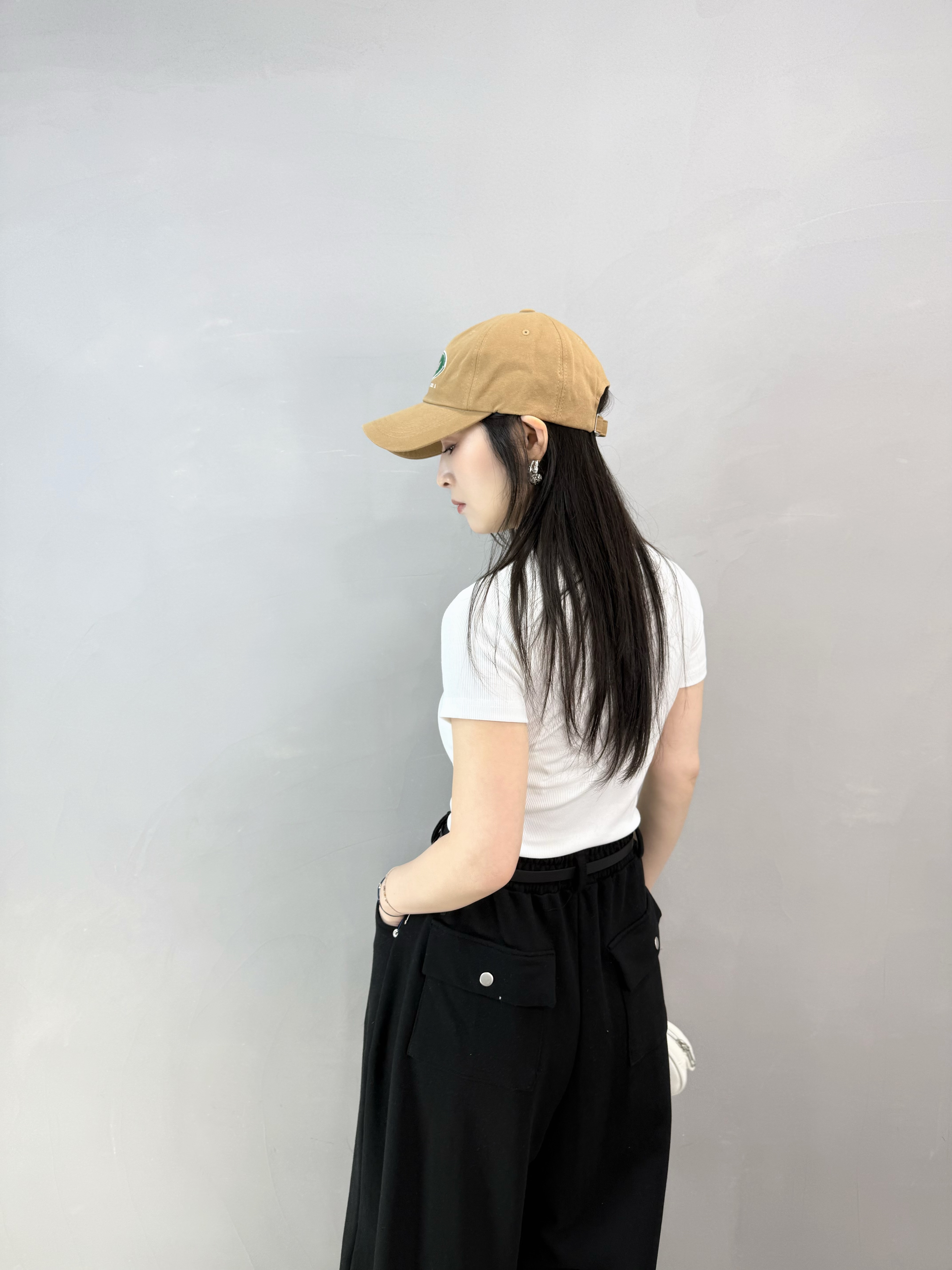 I79 連Belt後袋冚棉質褲