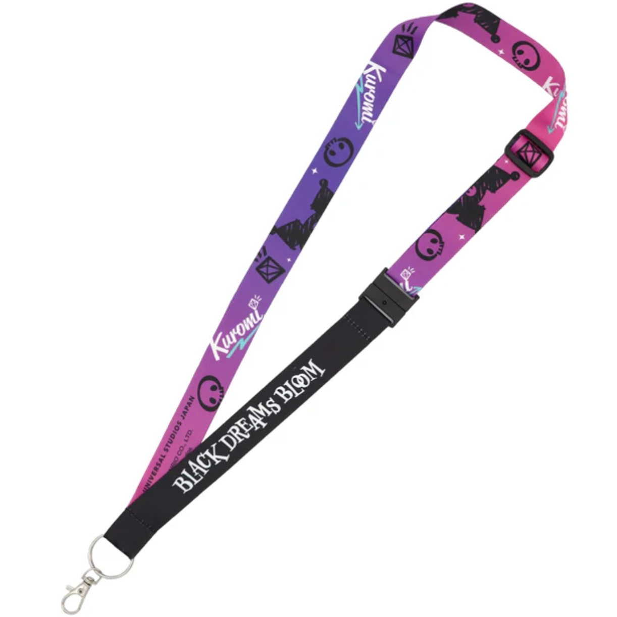 Kuromi Neck Strap & Can Badge Set