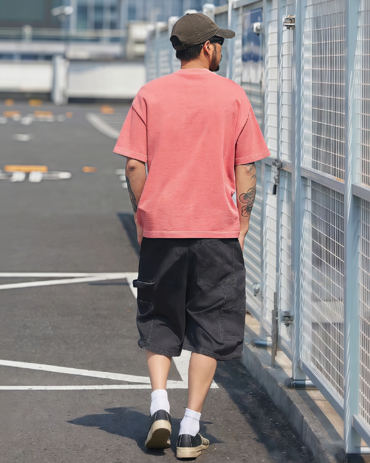 M1318 重磅洗水字母短袖Tee