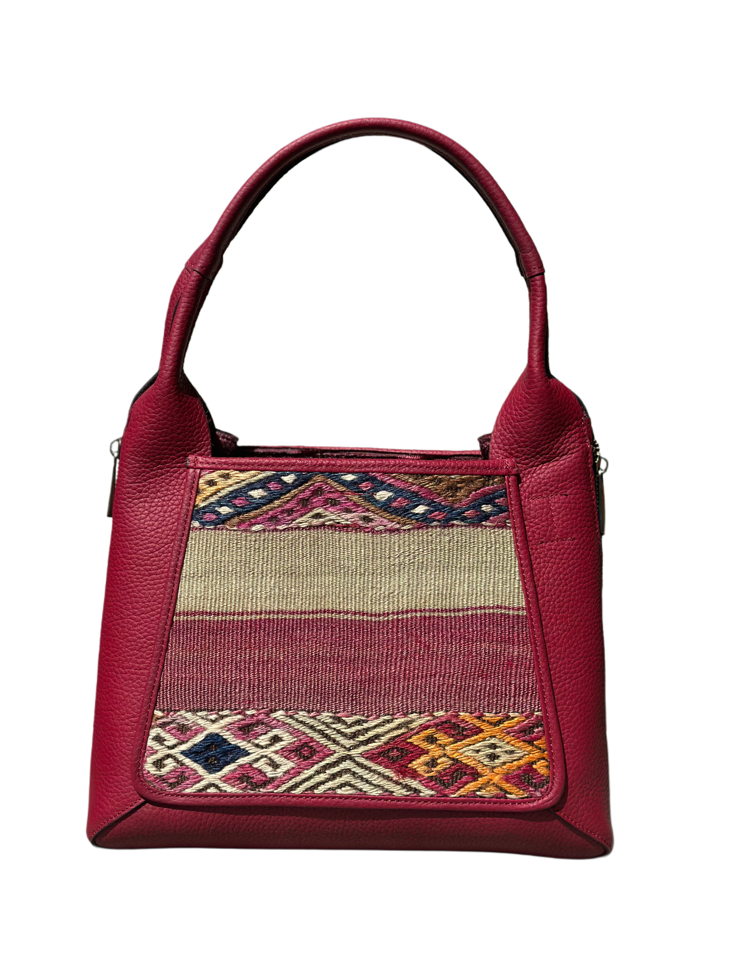 K18 土耳其真皮地氈手袋（酒紅色）