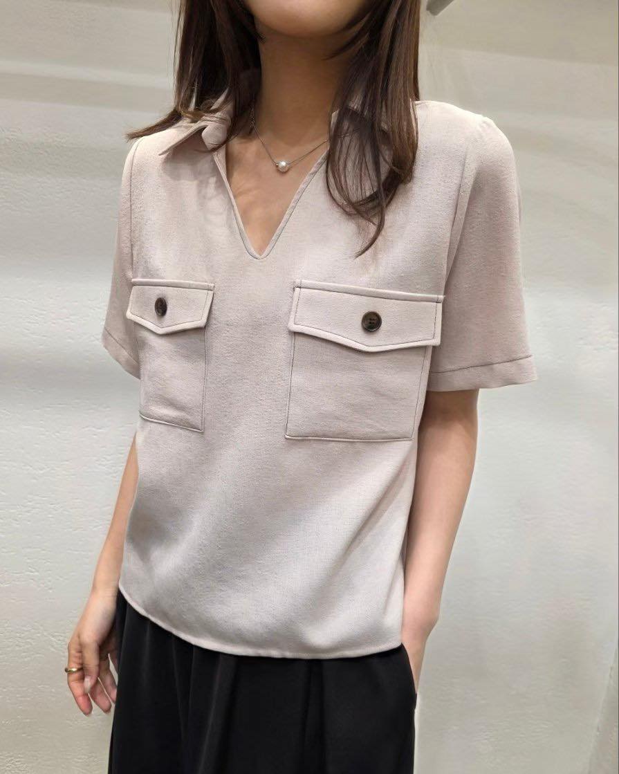 前2袋V領Top