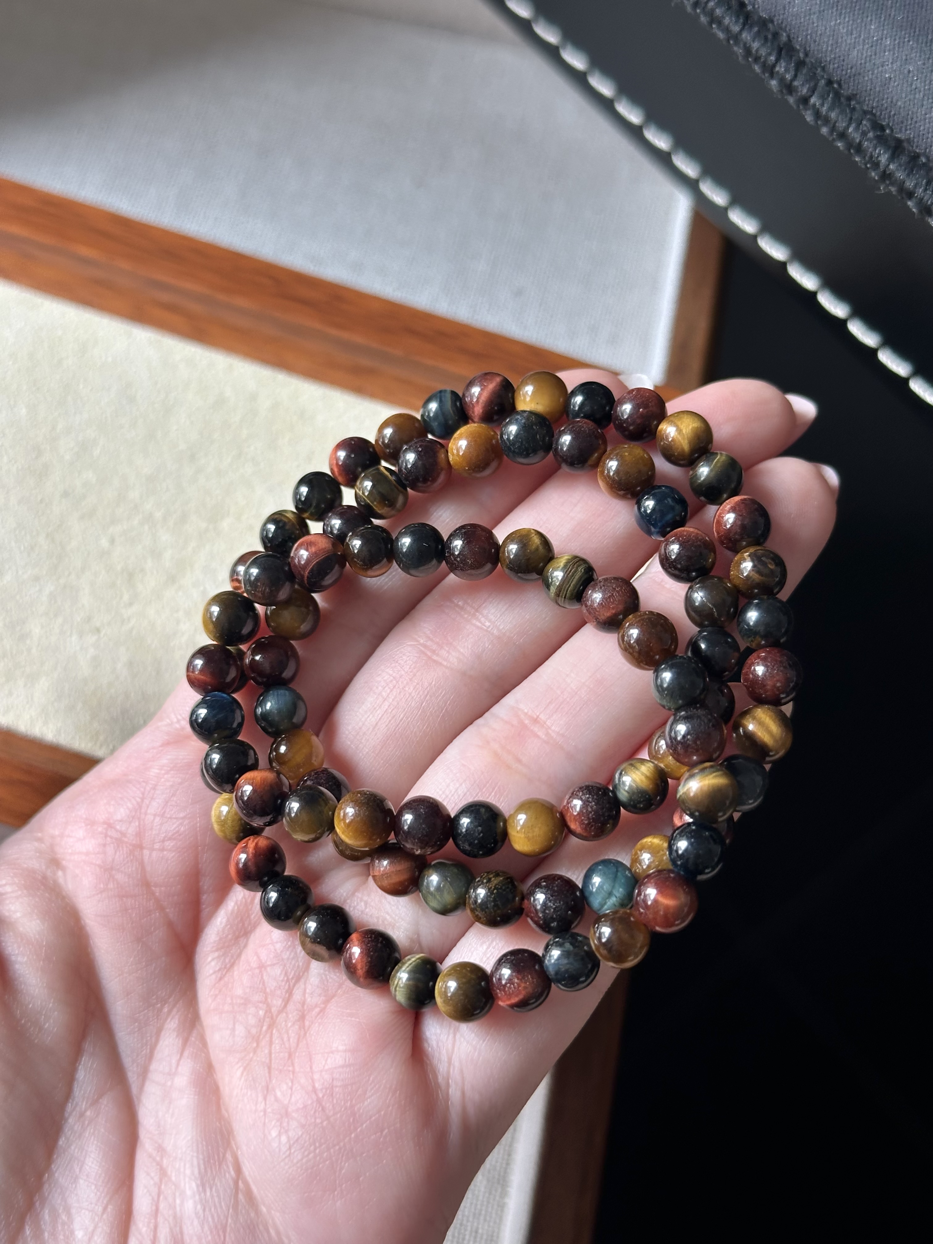 彩虎眼 三圈 ｜ Mix Tiger’s Eye 6mm+ 