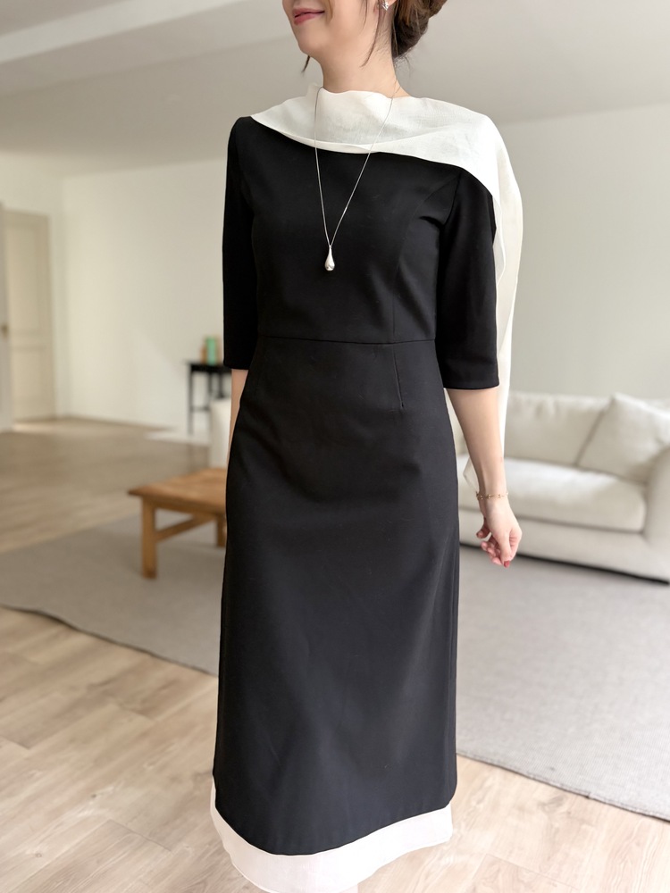 Therese Scarf Dress (Black)