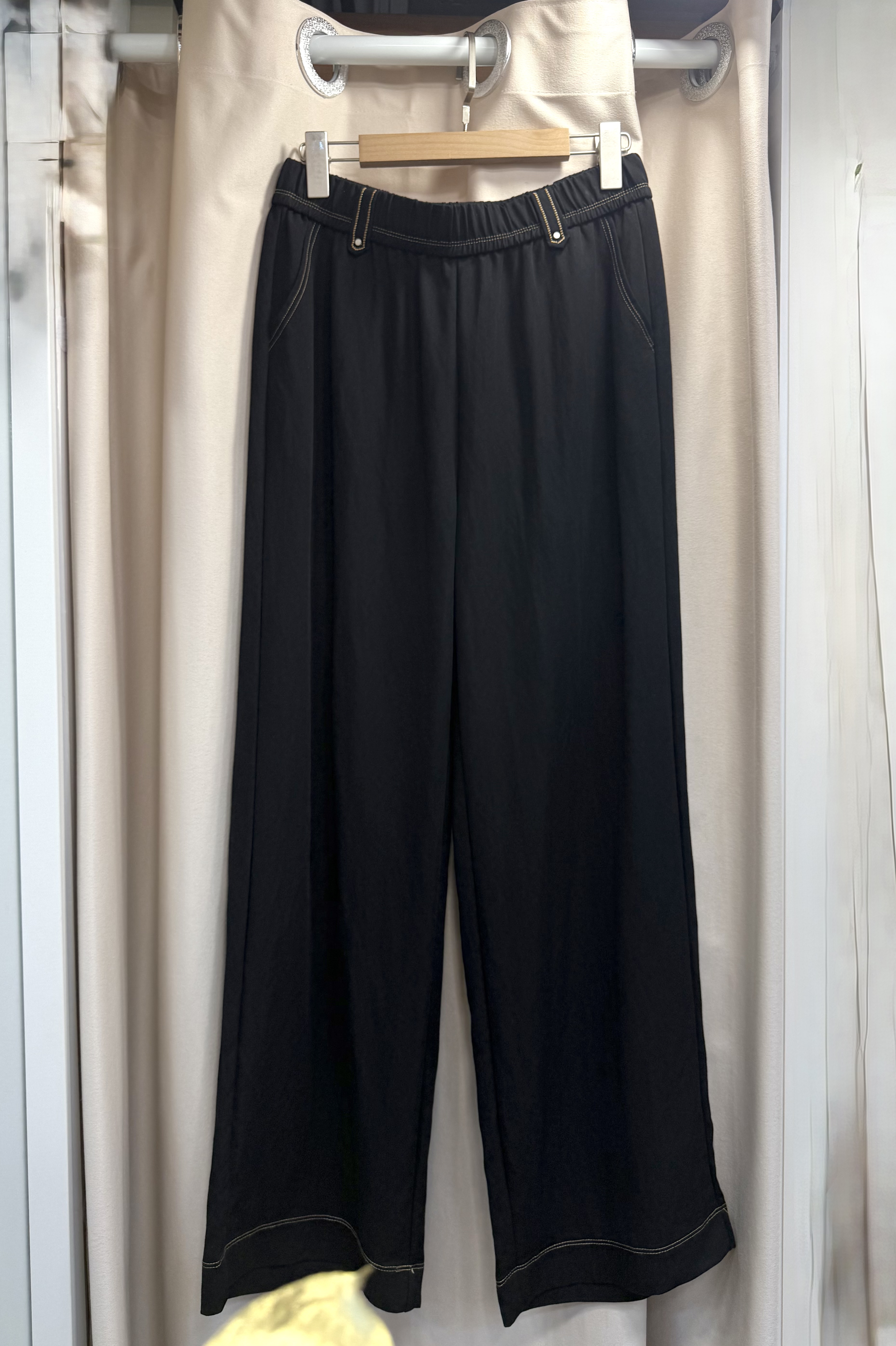 全橡筋腰明線柔薄褲 M480 416993289