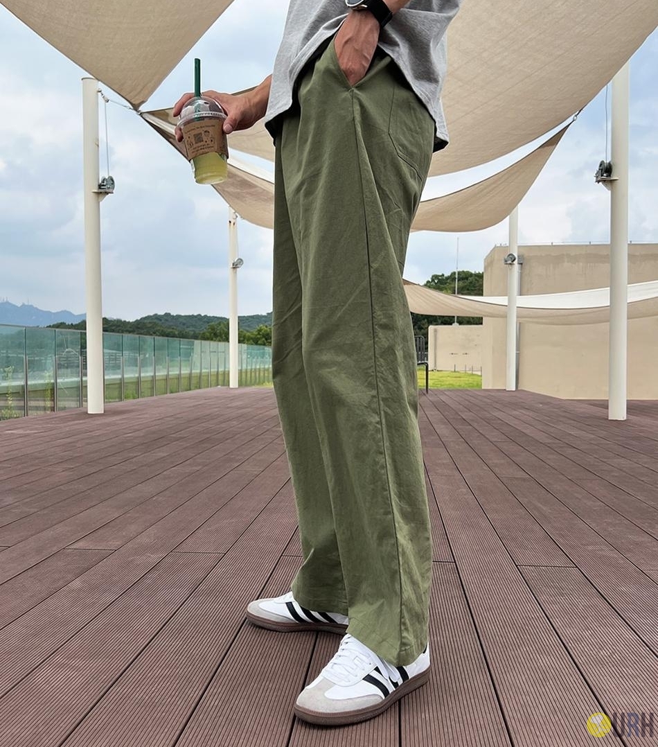 【100%保證韓國直送】Natural Linen Blend 輕盈透氣全橡筋 Wide Pants 👖 [4 color] RG165931