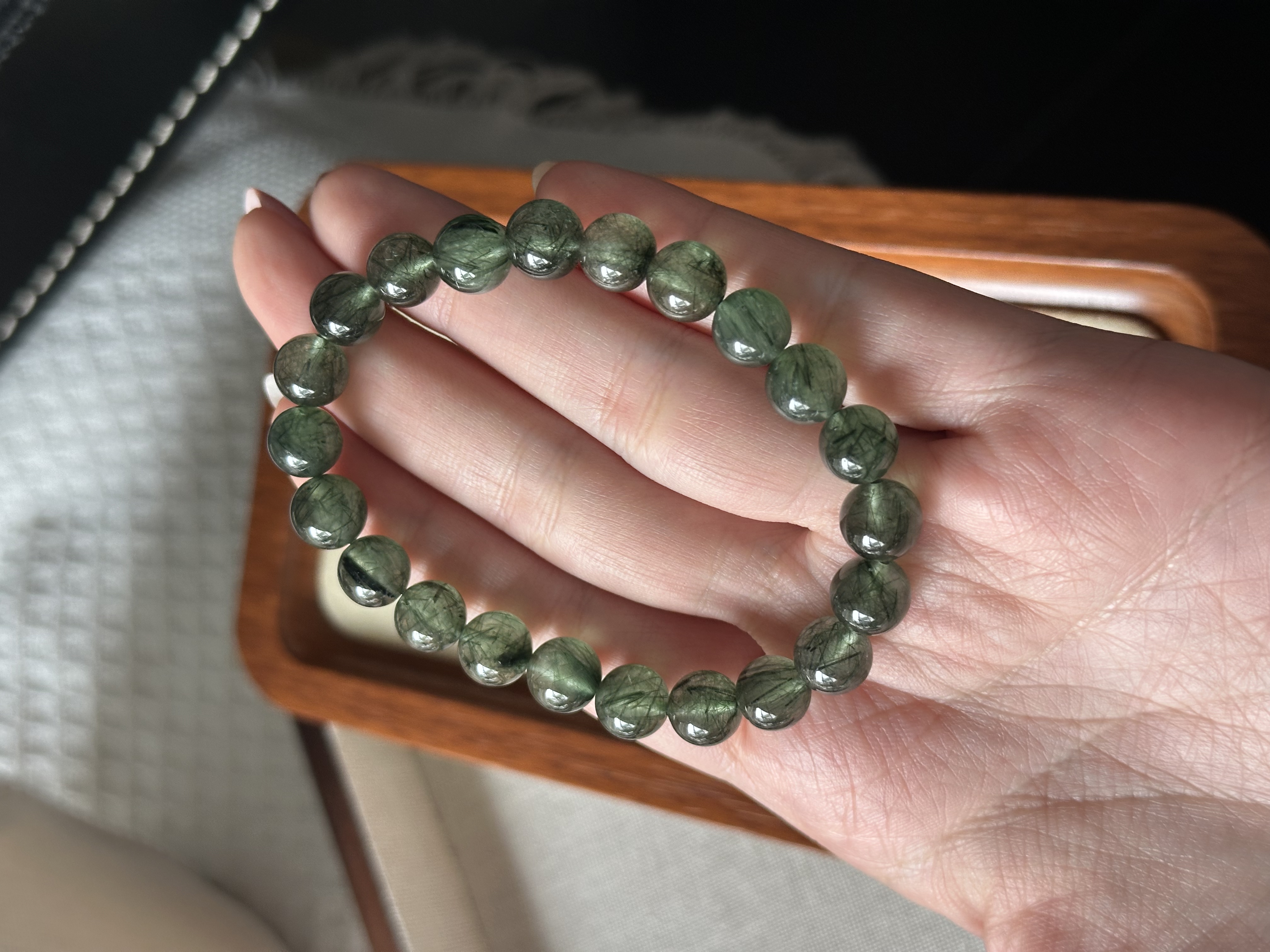 高货绿发晶 ｜ High Grade Green Rutile 8.8mm