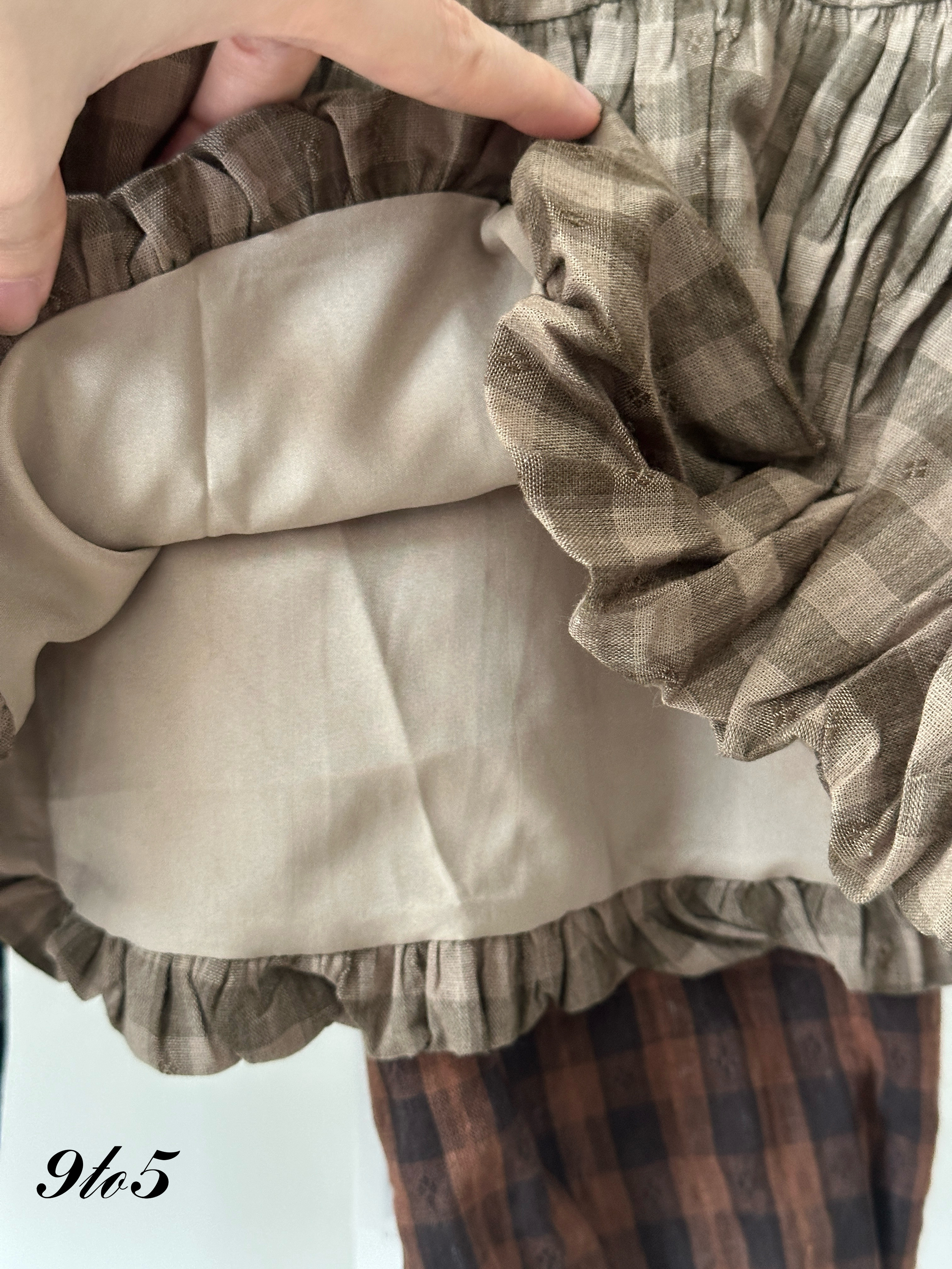 T4004 Checkered Peplum Top - 3 Colors