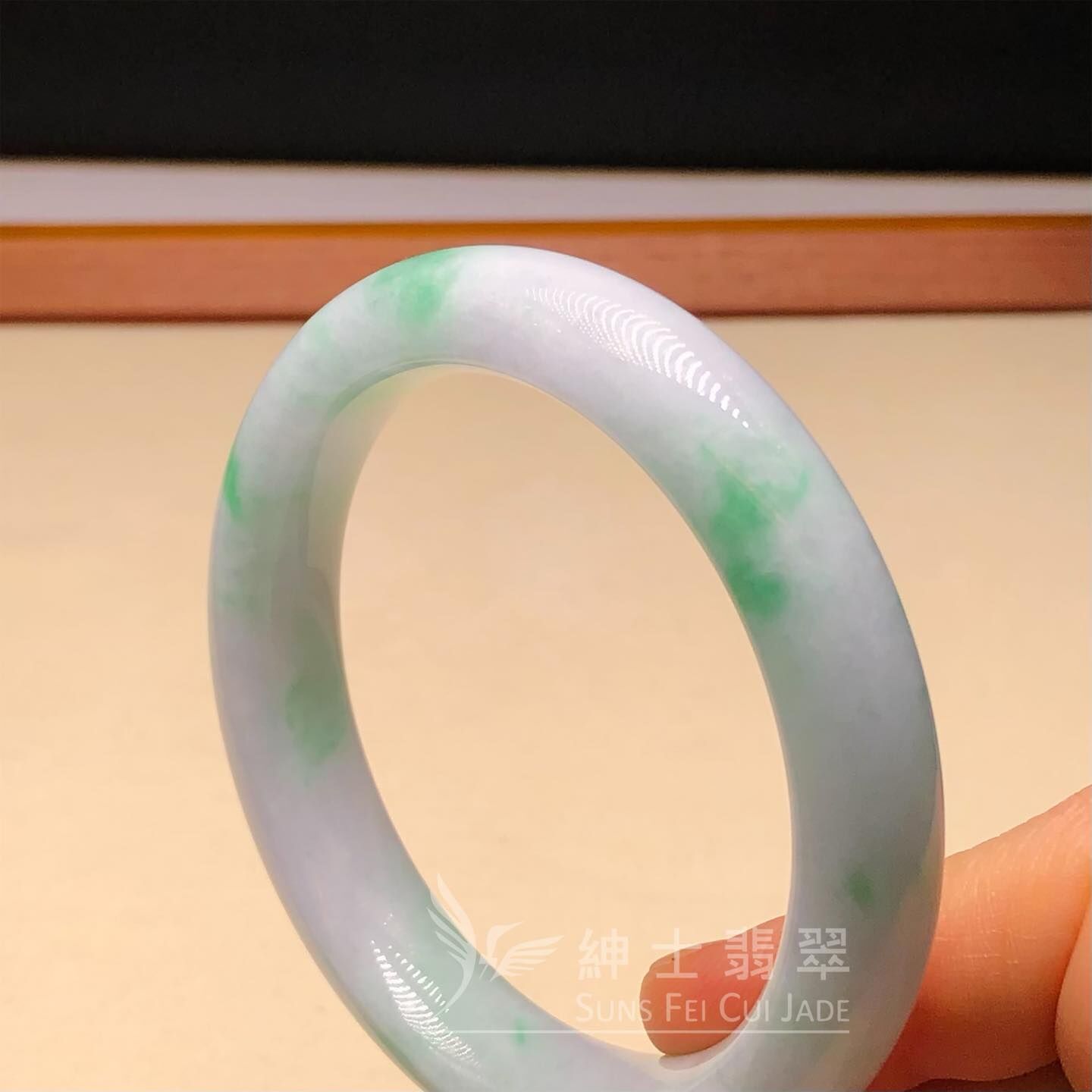 白底青福鐲55.8mm