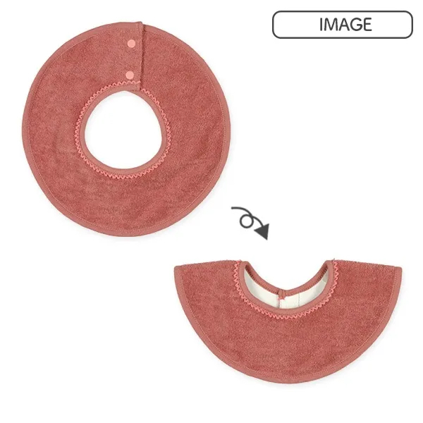 現貨🇯🇵預訂 日本直送🇯🇵純色花邊360度防水口水巾圍兜三件套