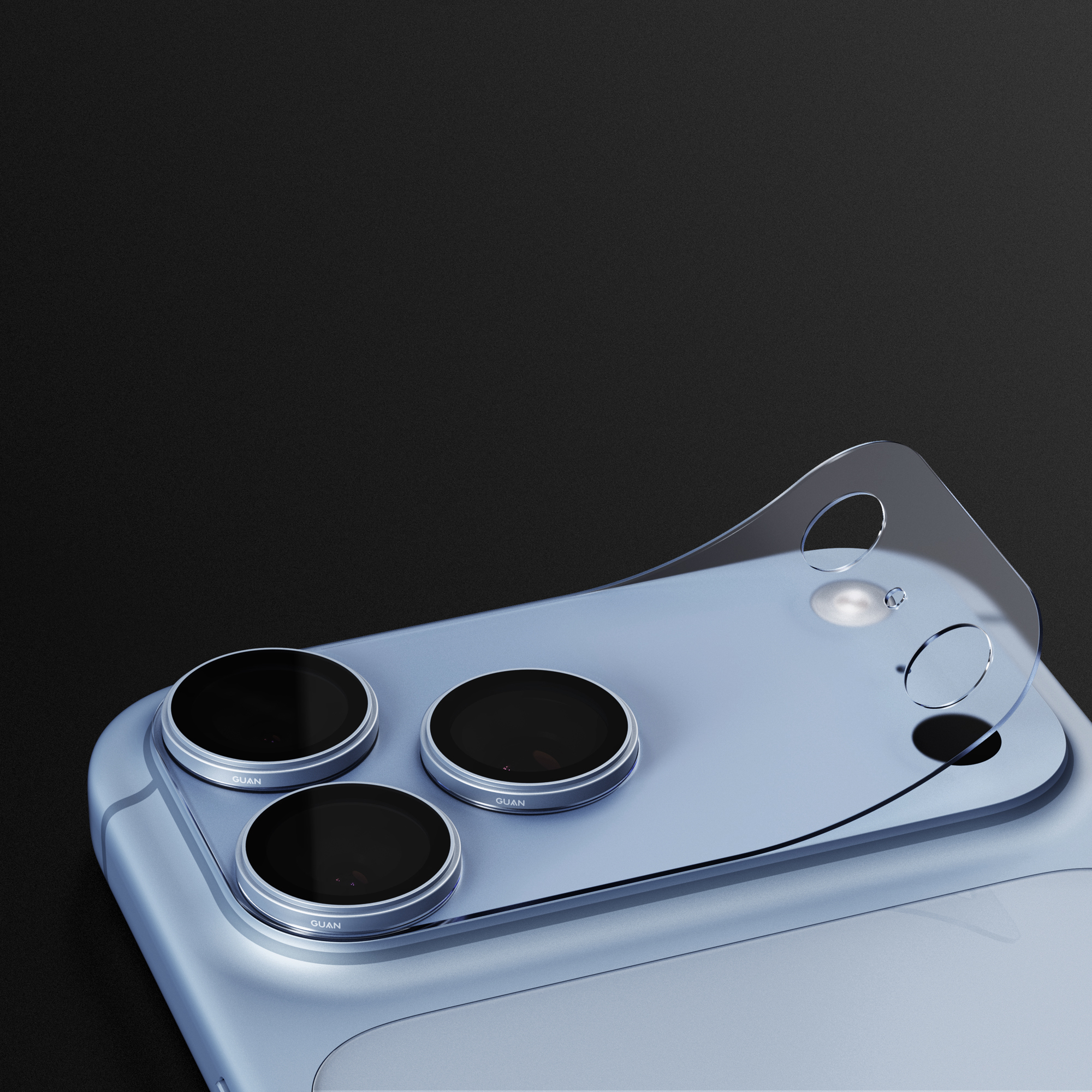 GUAN iPhone 18 series 頂級藍寶石鏡頭貼：莫氏 9H 超硬度抗刮防護