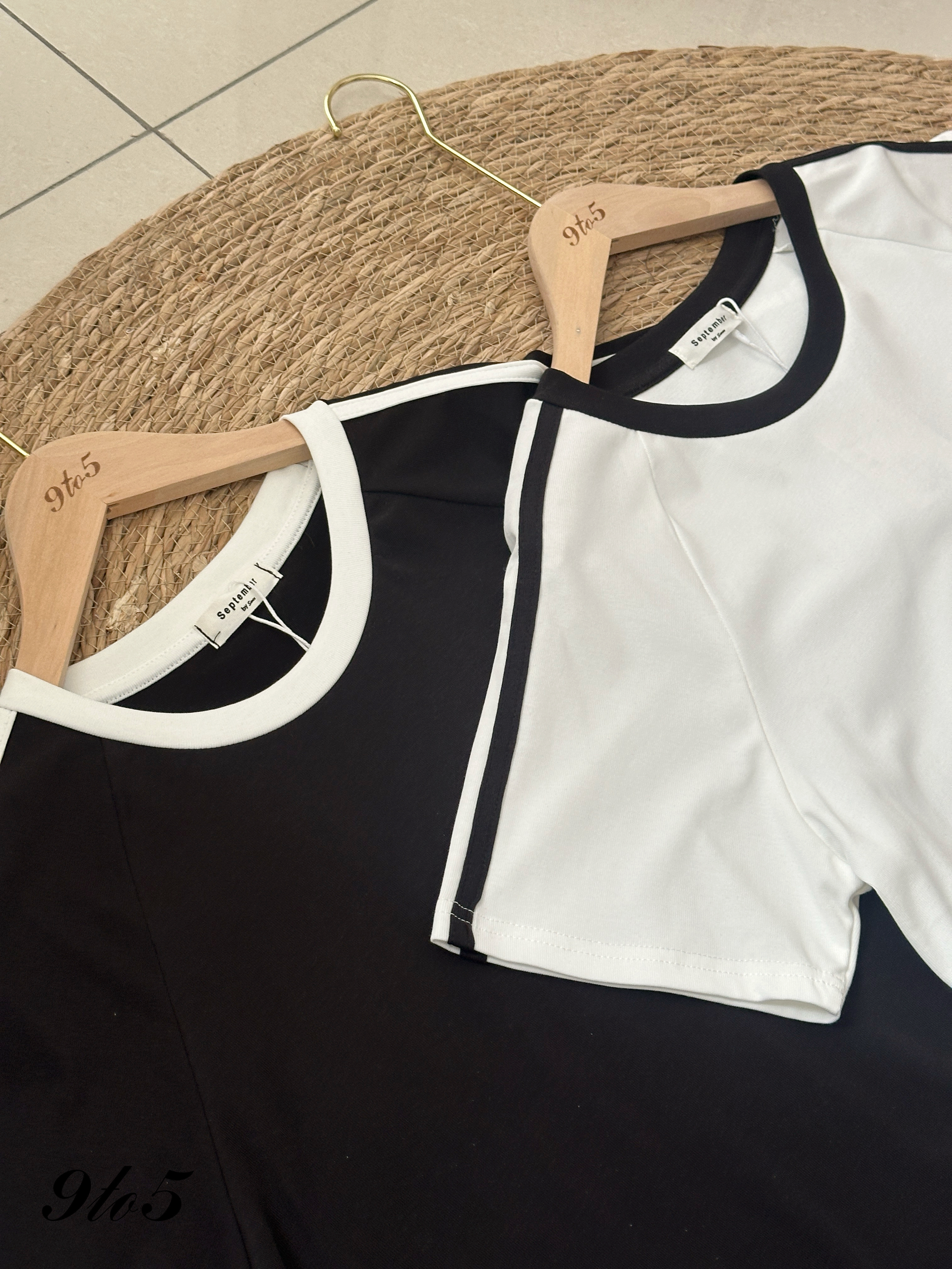 T4213 Contrast Oversized Tee - 3 Colors 