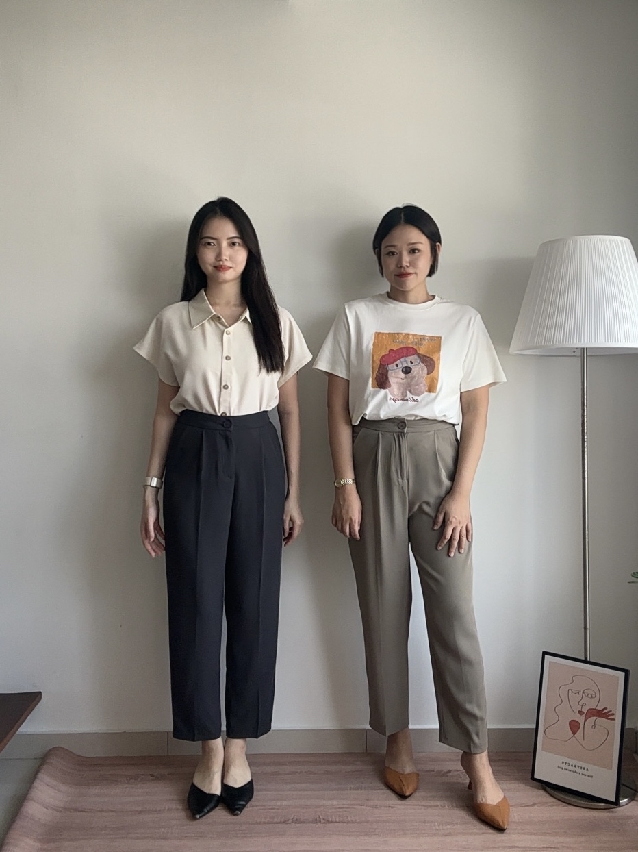 S1949 Long Straight Pants - 3 Colors 