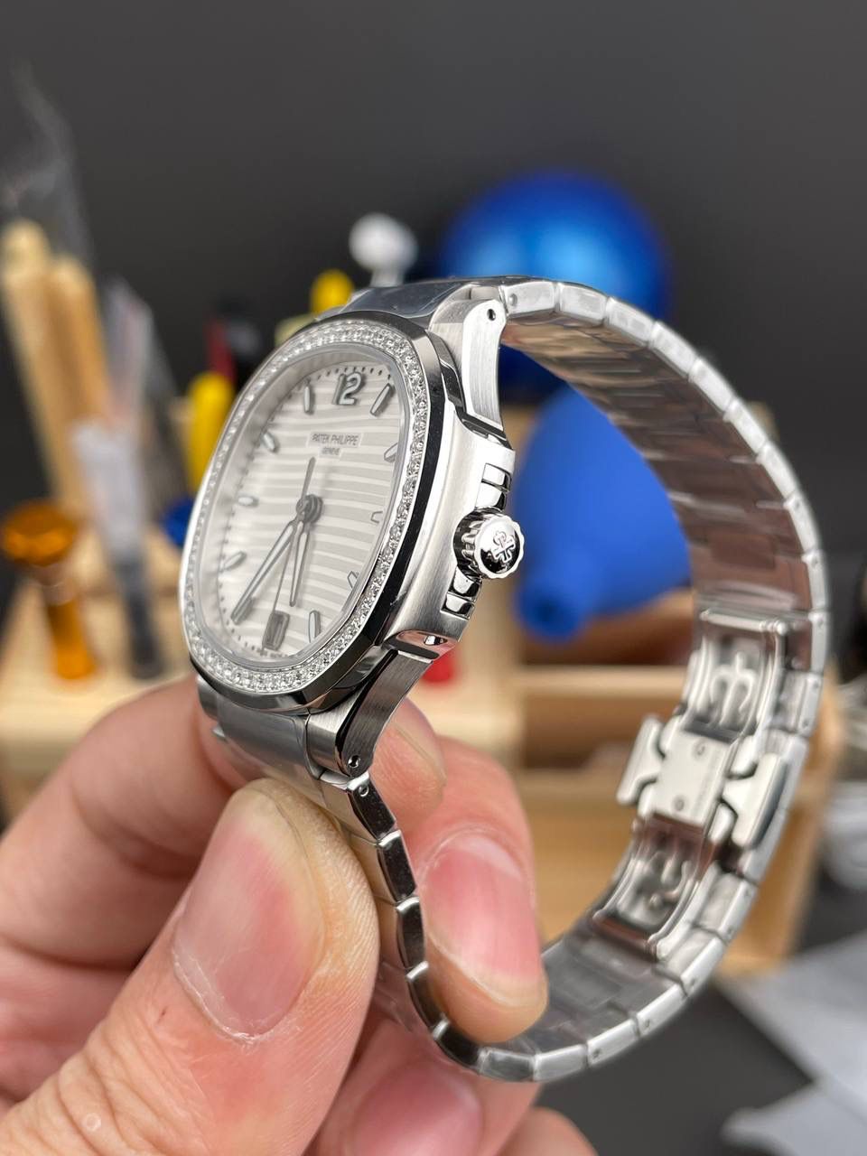 🌐女款 鹦鹉螺7118 白盘钻圈/35.2mm/324一体机🌐