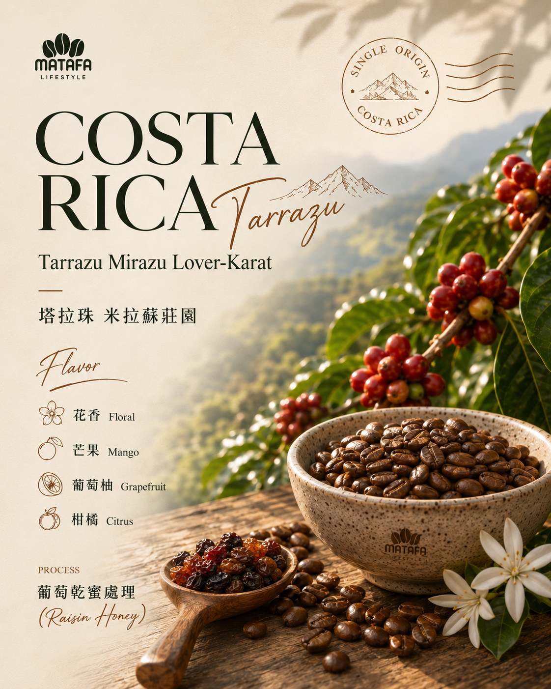 【哥斯達尼加 Costa Rica】 Tarrazu Mirazu Lover-Karat