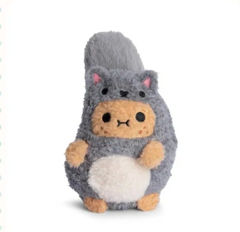 【英國】Noodoll Grey Squirrel Ricespud Mini Sitting Plush Toy