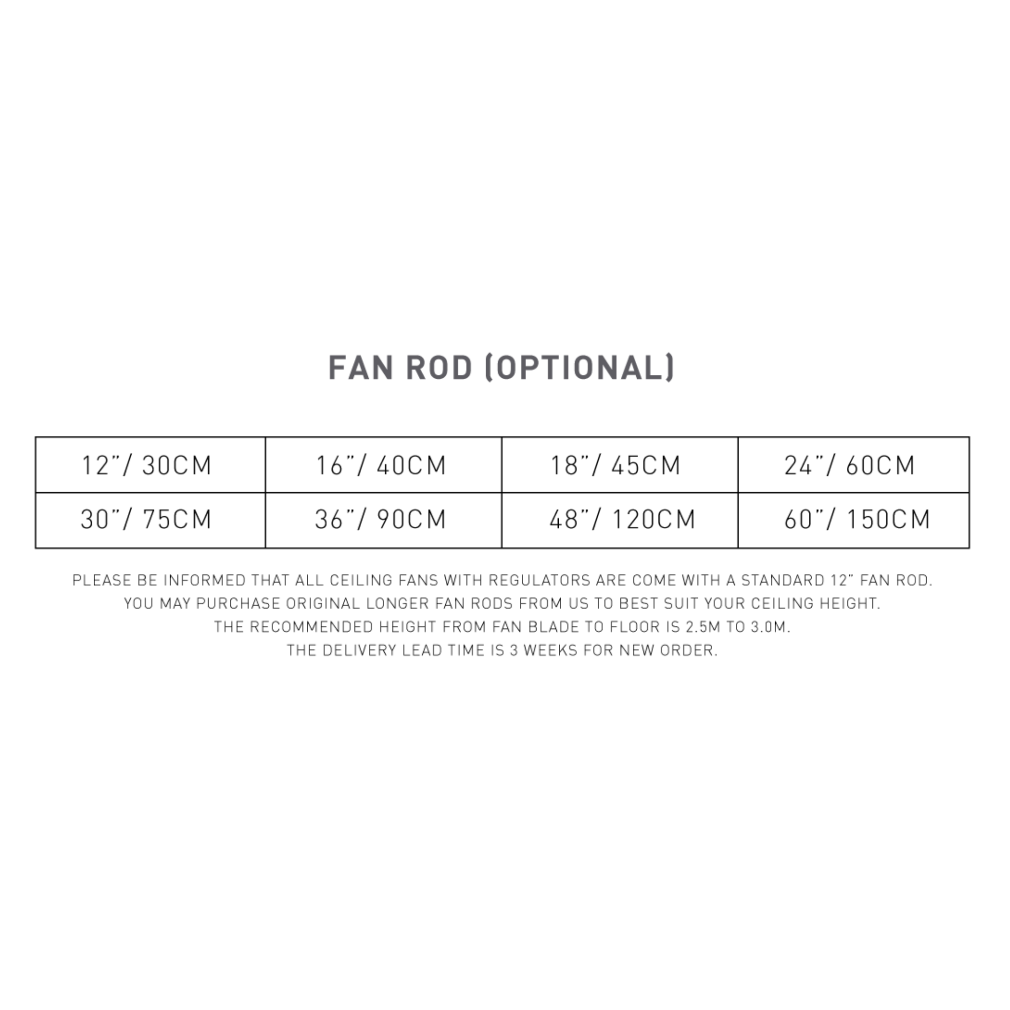 KDK 60" 3-Blade Regulator Ceiling Fan K15V0 (White)