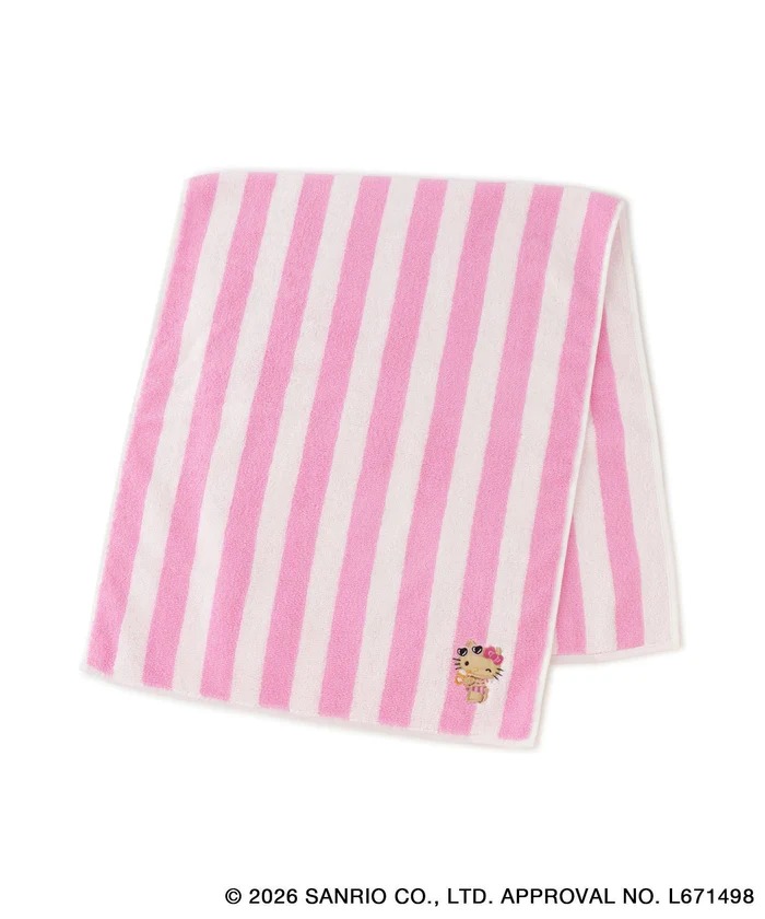 🎀【預訂】ROPE' PICNIC x Sanrio 曬黑刺繡面巾 - Kitty