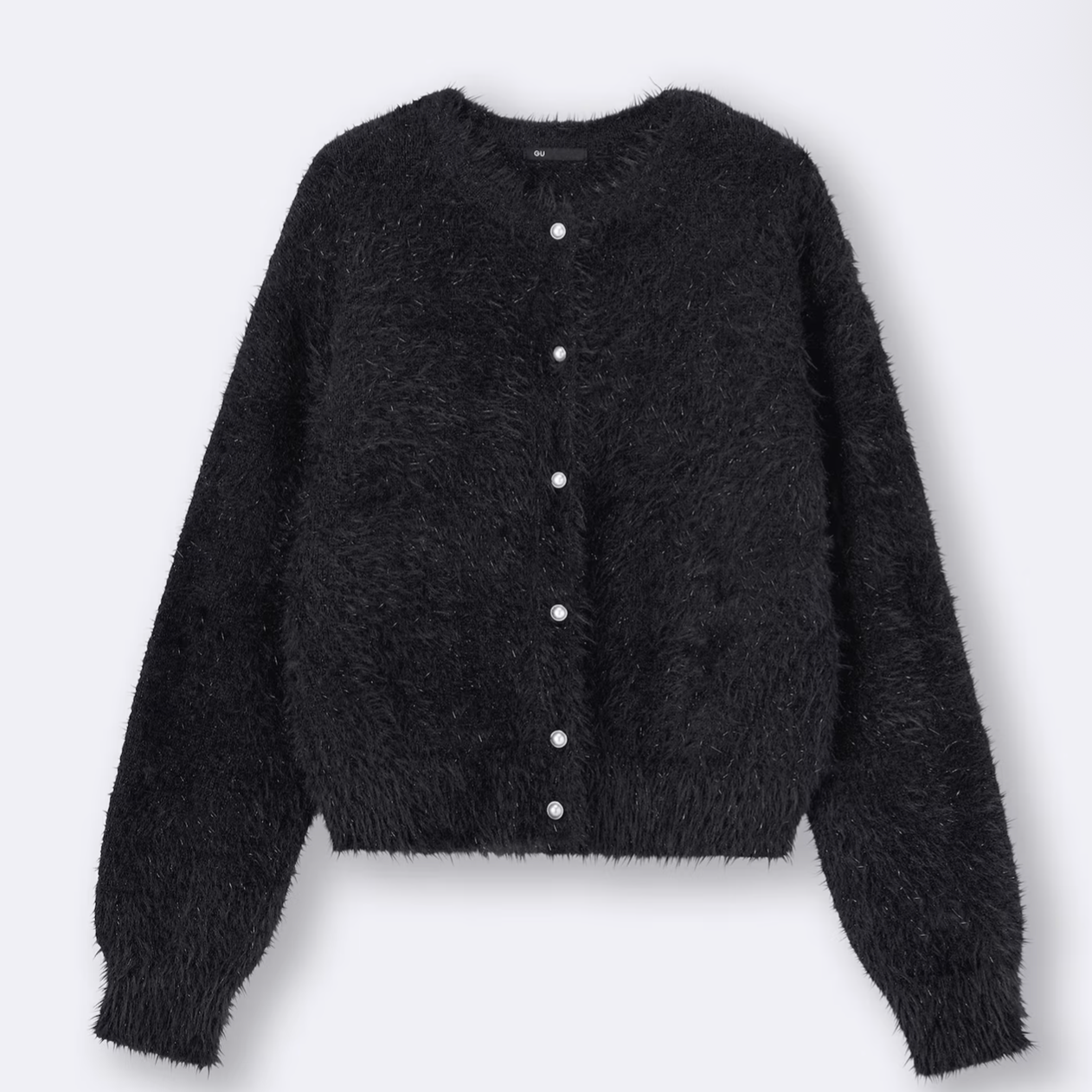 GU Shiny Crew Neck Cardigan Z