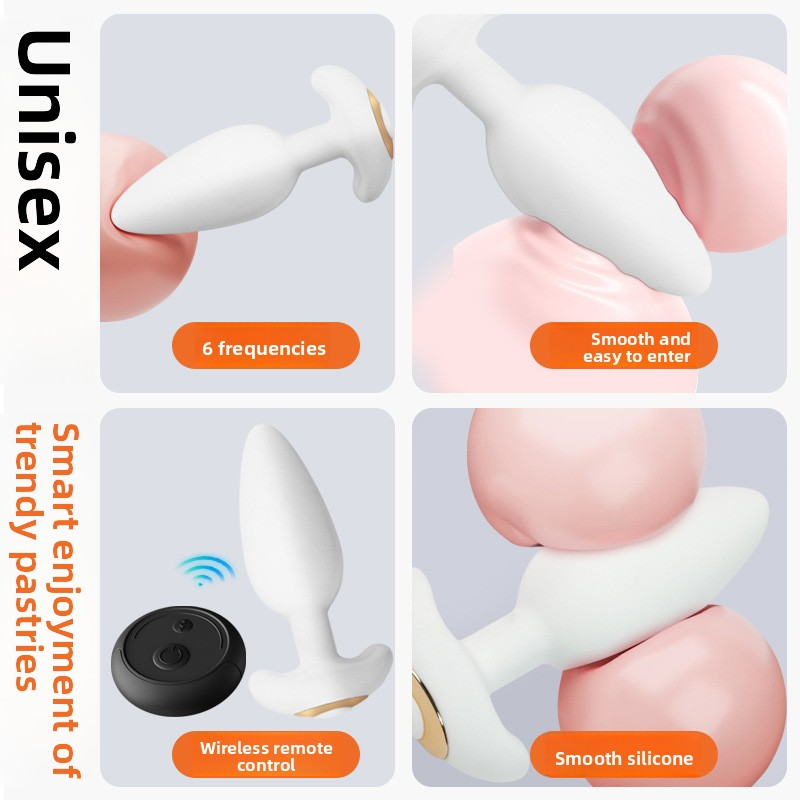 硅胶外出拉珠后庭肛鞭震动自慰器女用硅胶肛塞成人情趣性玩具