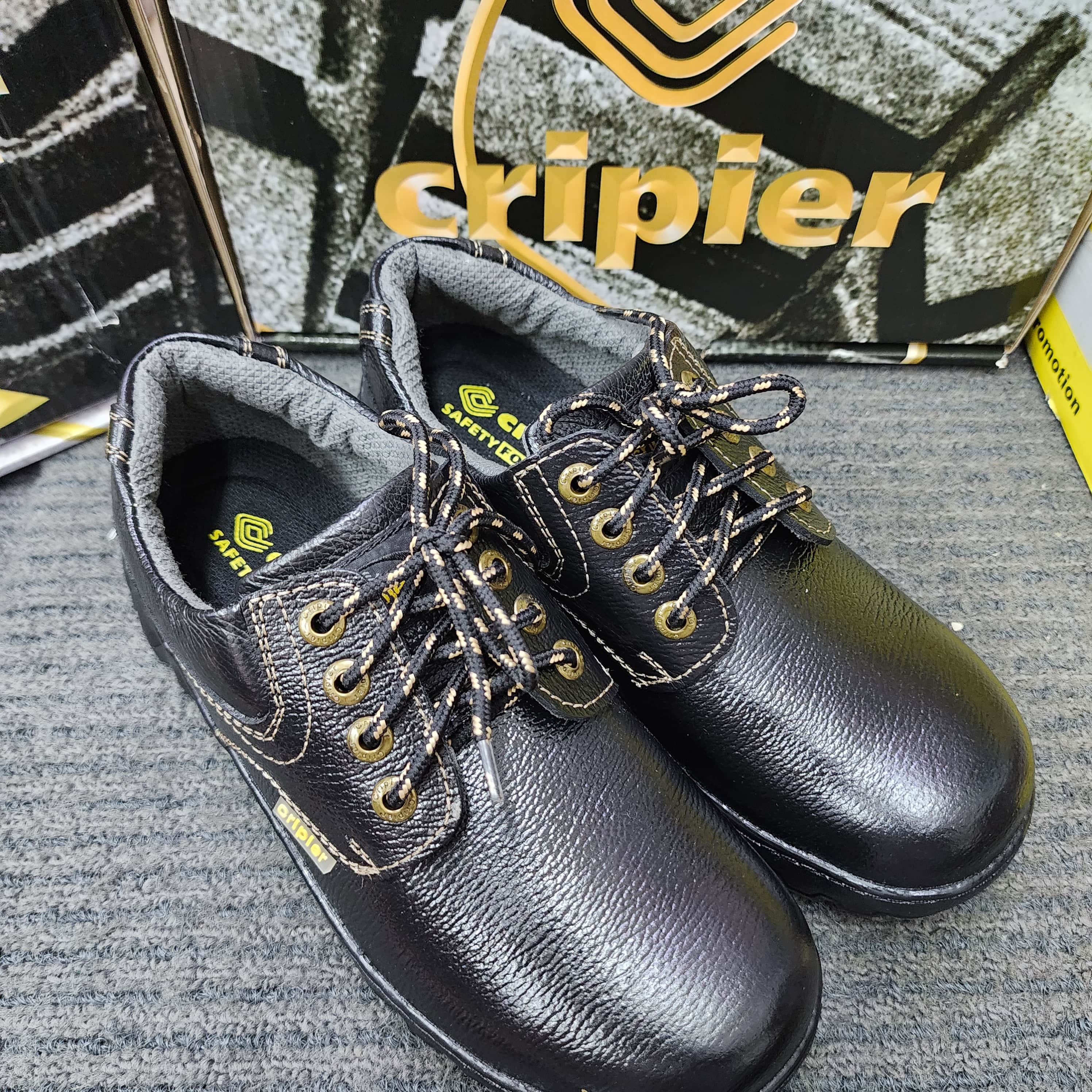 CRIPIER SAFETY SHOES 6011-63A Safety Boots Kasut Safety (100%ORIGINAL) MADE IN MALAYSIA Black Kasut Keselamatan