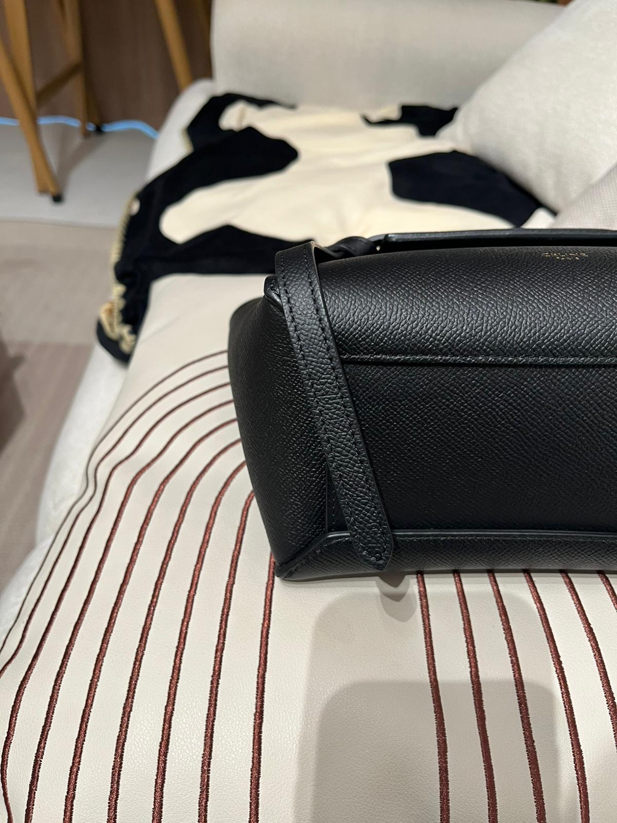 Celine nano belt bag black 黑色牛皮 100%Authentic, 99%New ✅收據✅Dust bag