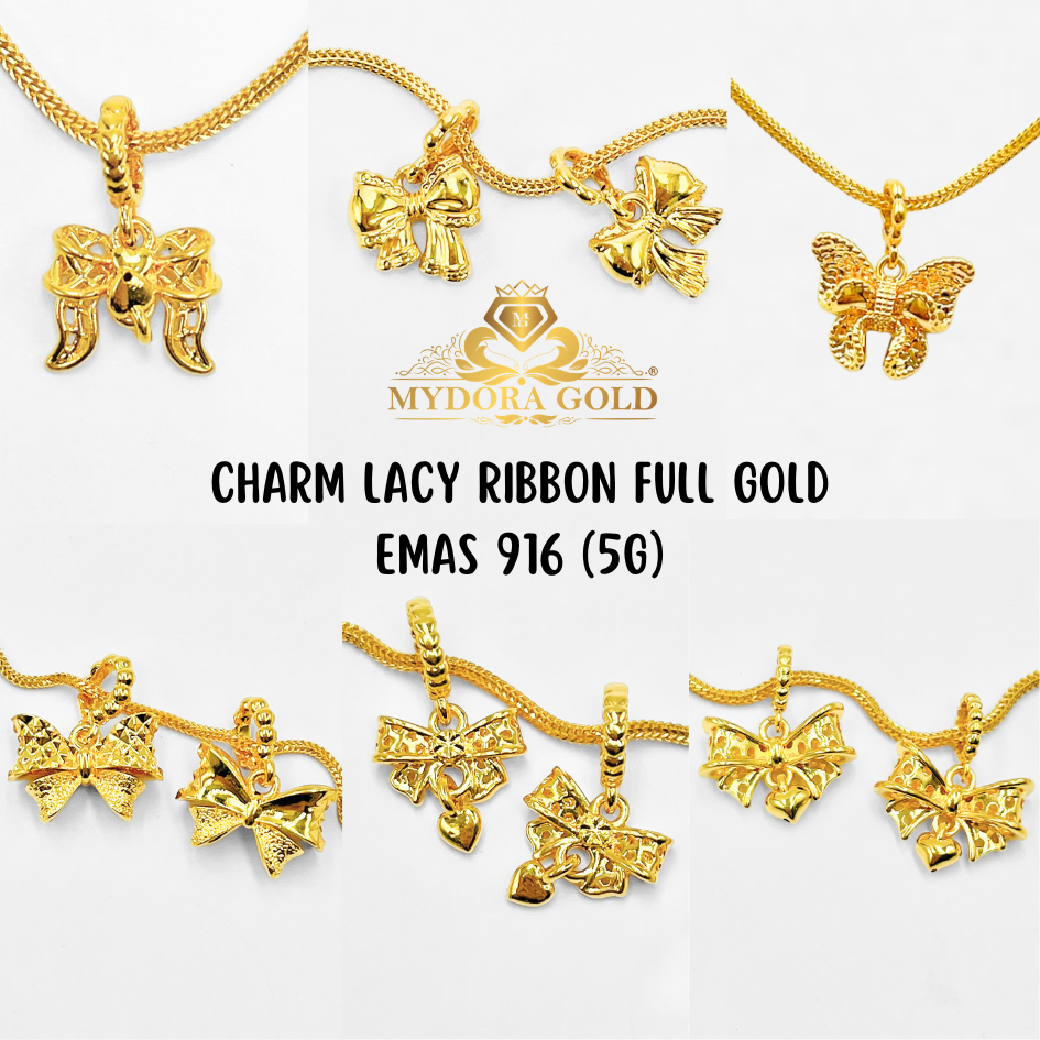 MYDORA Charm Lacy Ribbon Full Gold (5G) l EMAS 916/22K
