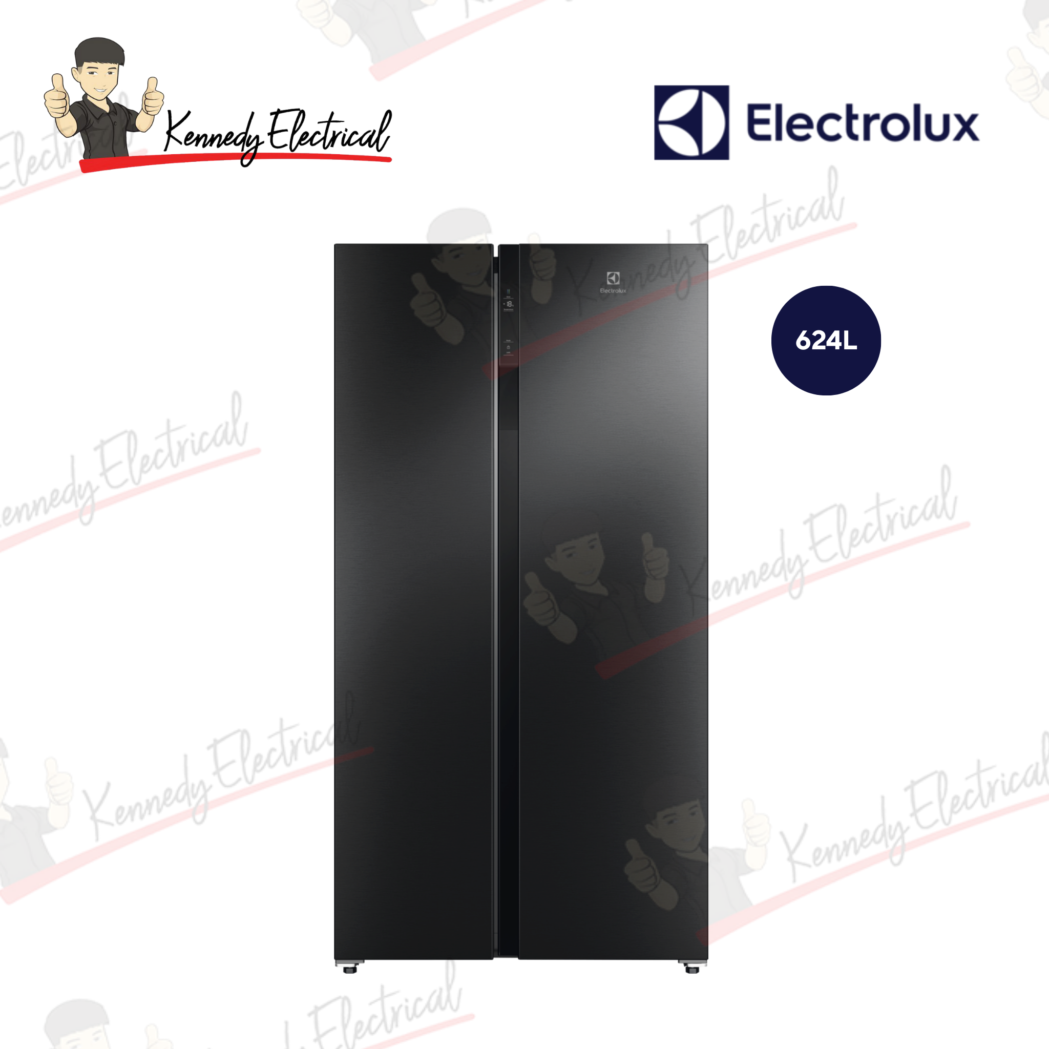 Electrolux 619L UltimateTaste 500 Side-by-Side Inverter Fridge (ESE6200B-B)
