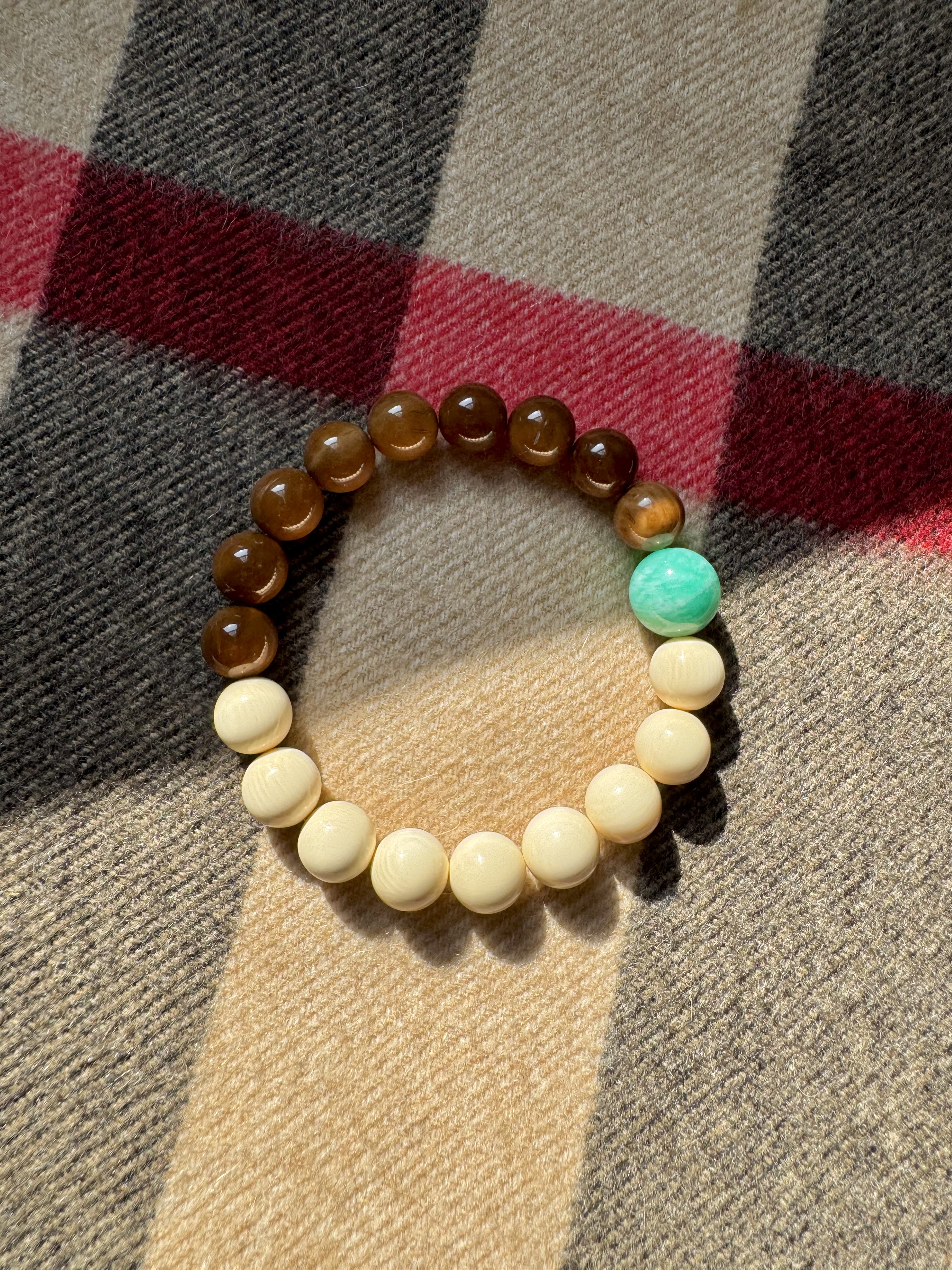 【朝夕星河・時間之詩】手串 － 猛獁象牙｜庫克｜天河石