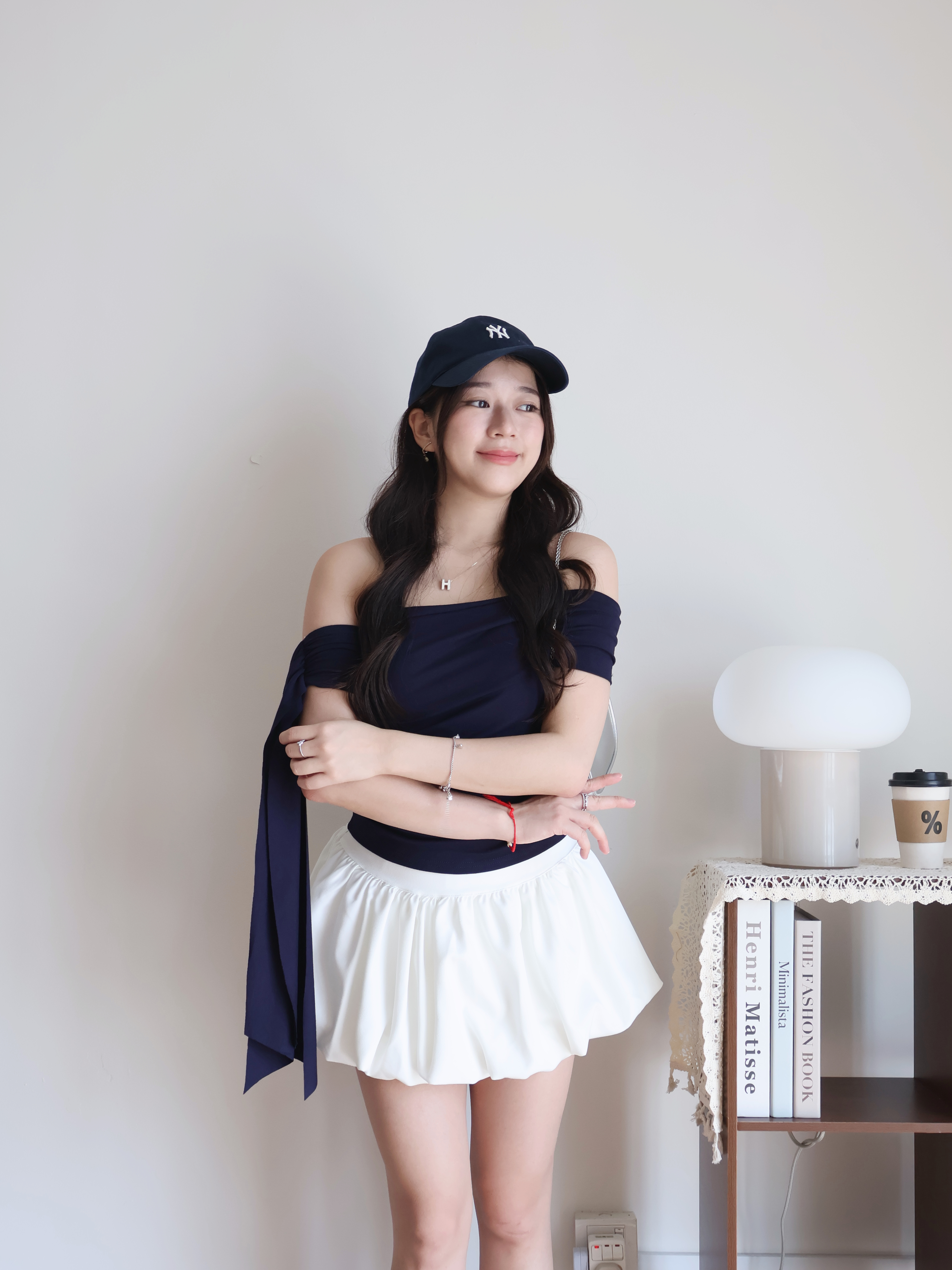 Arthur Off Shoulder Shirt | Navy