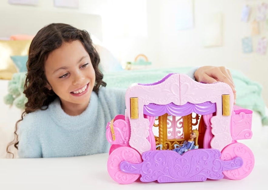 Mattel 迪士尼公主馬車城堡遊戲組 Disney Princess Carriage to Castle Transforming Playset